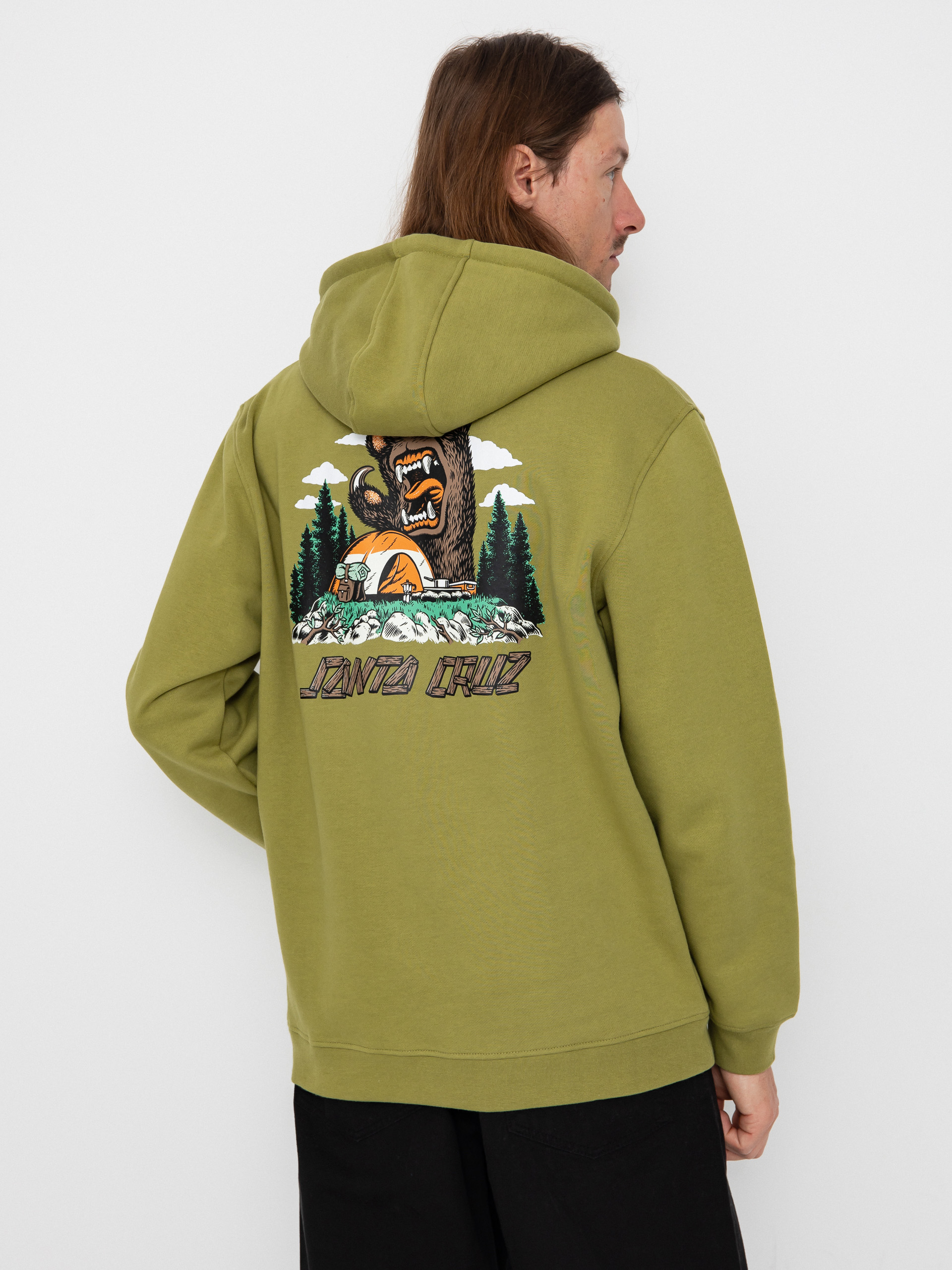 Santa Cruz Screaming Grizzly HD Kapucnis pulóver (iguana)