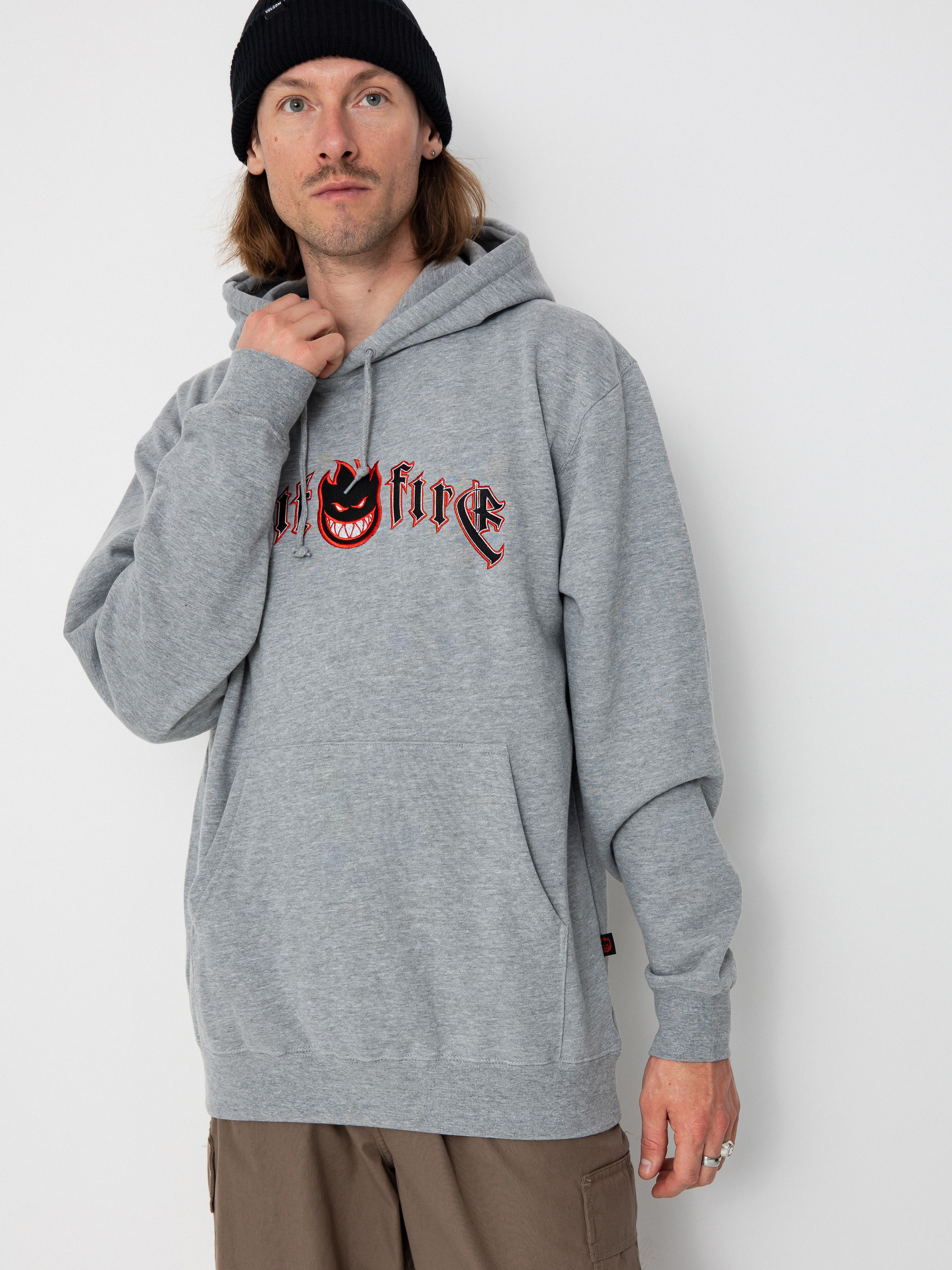 Spitfire Immortal Fire Emb HD Kapucnis pulóver (grey heather)
