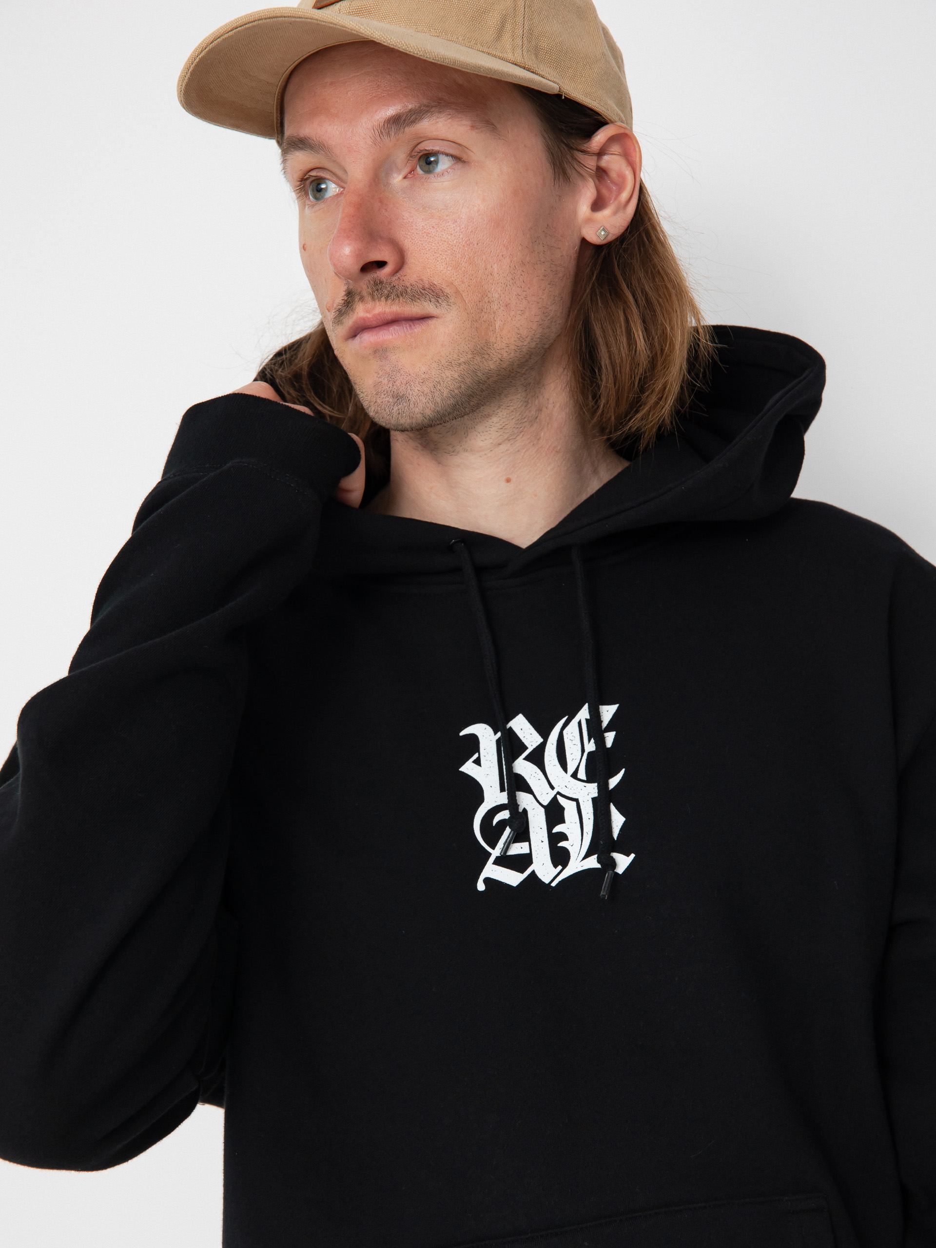 Kapucnis pulóver Real Outsider HD (black)