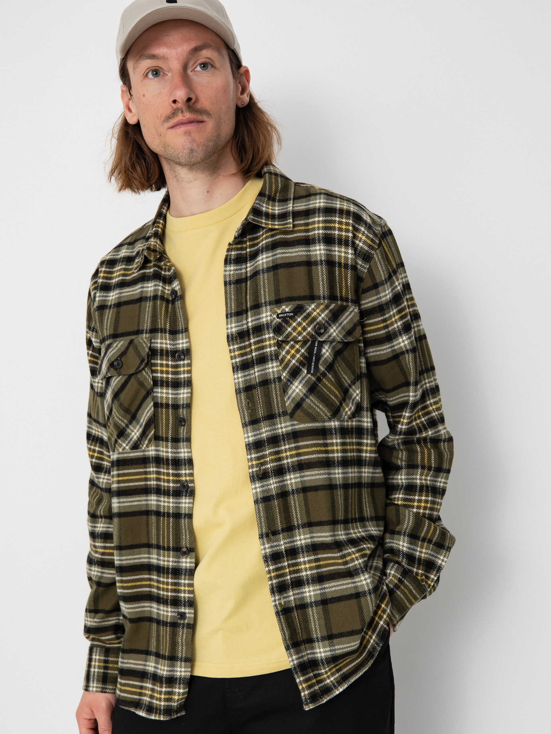 Brixton Bowery Flannel Ing (ivy green/olive surplus/black)