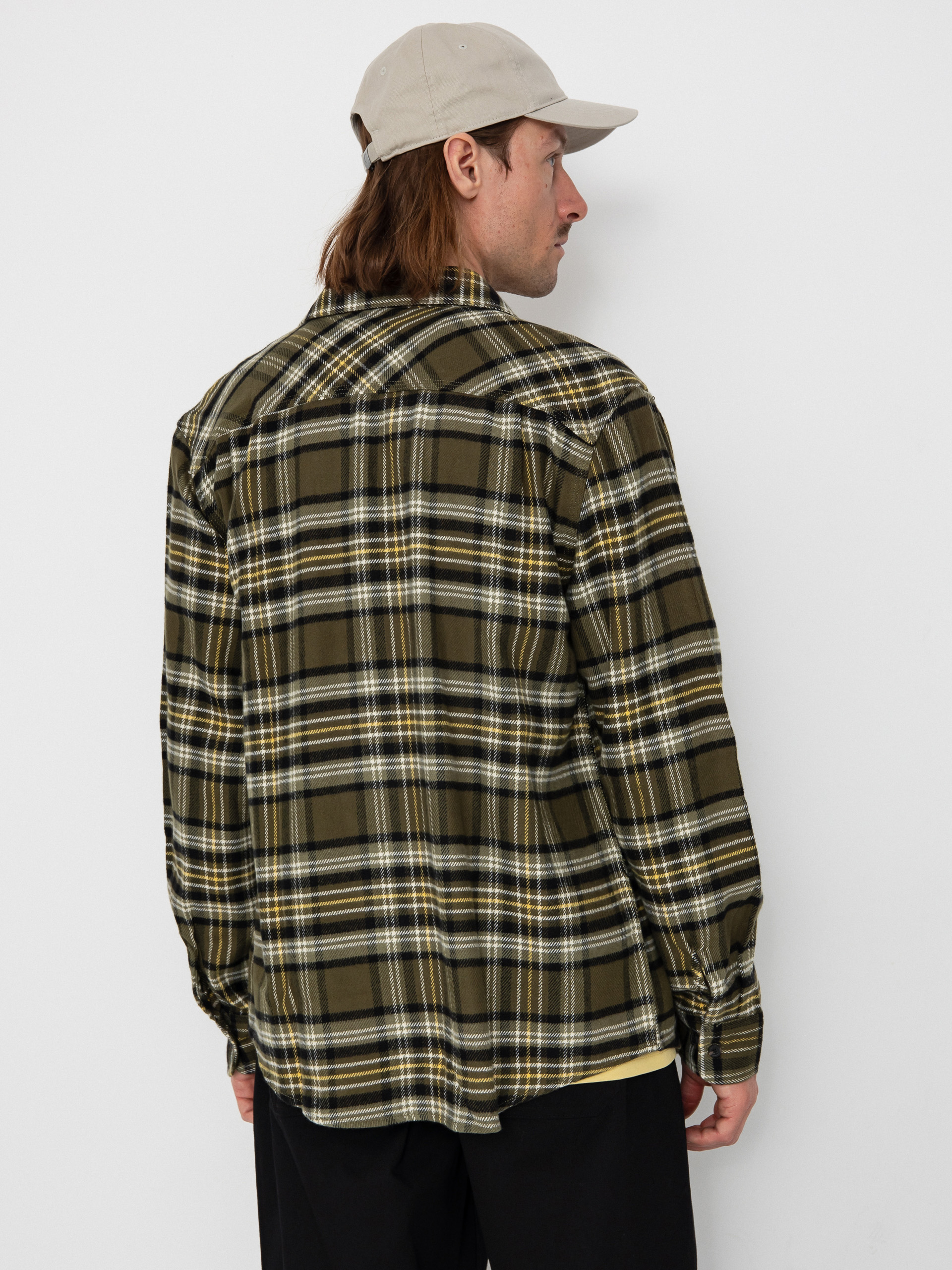 Brixton Bowery Flannel Ing (ivy green/olive surplus/black)