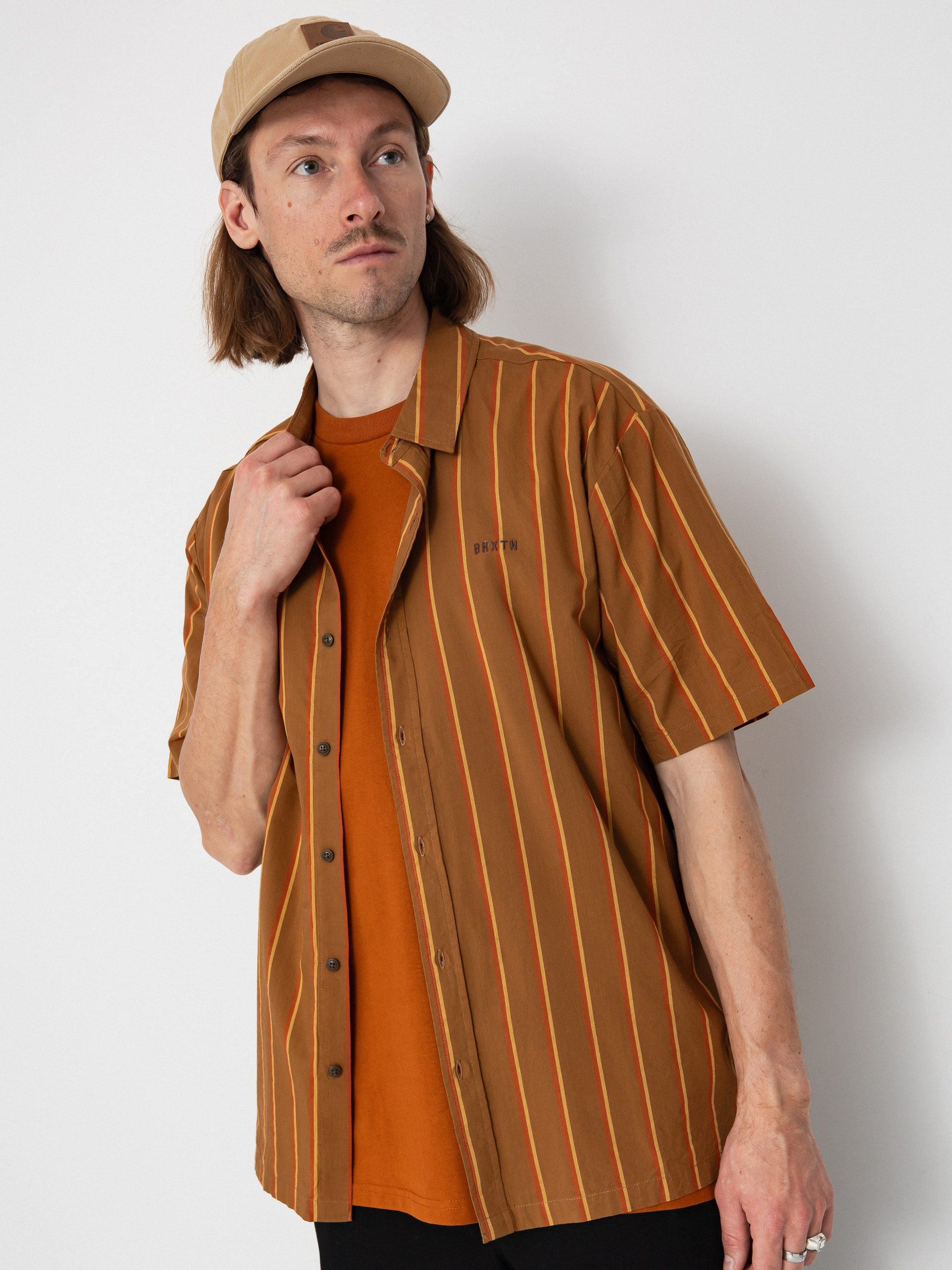 Brixton Cru Stripe Ing (washed copper/burnt red/sunset)