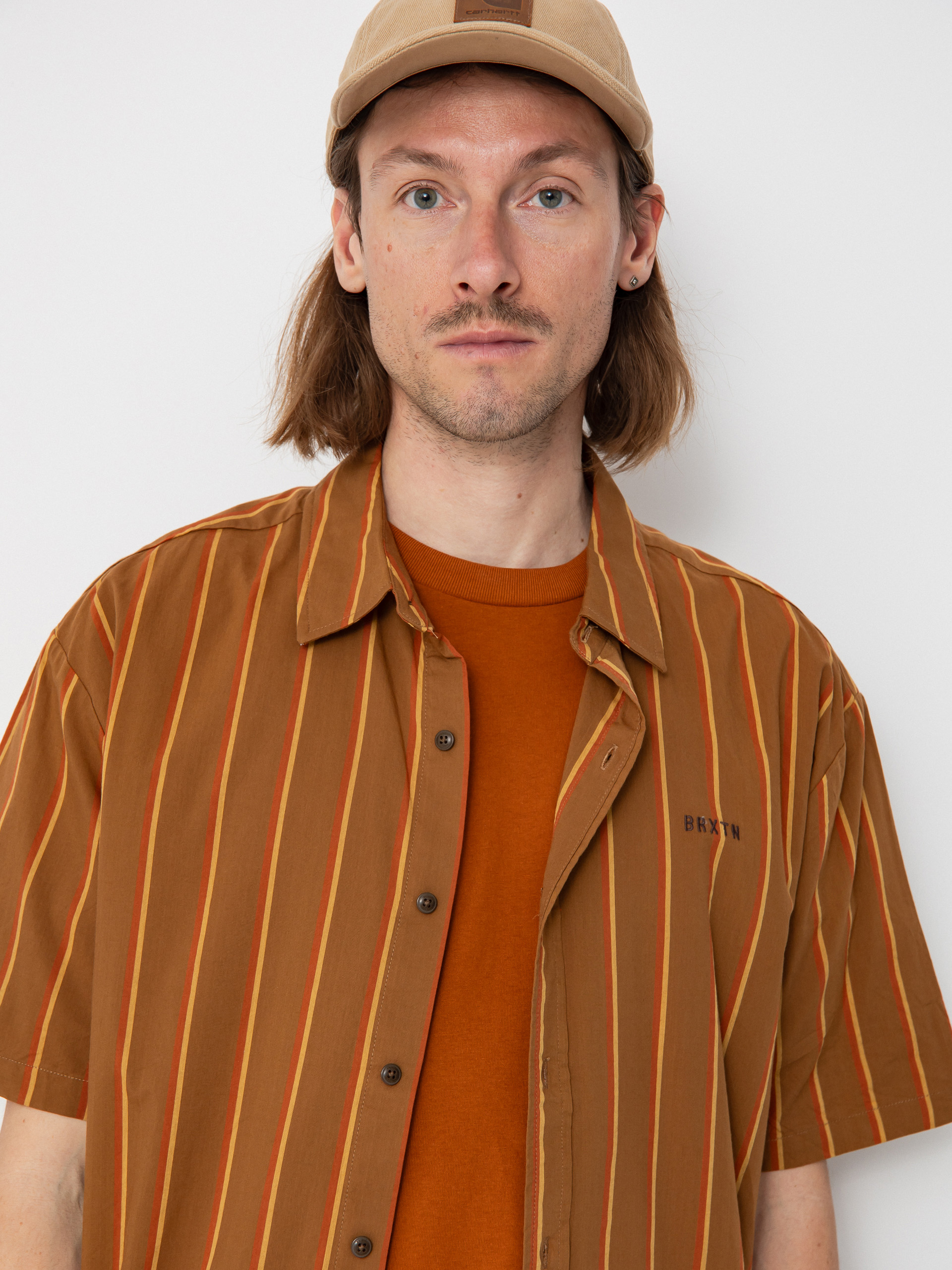 Brixton Cru Stripe Ing (washed copper/burnt red/sunset)