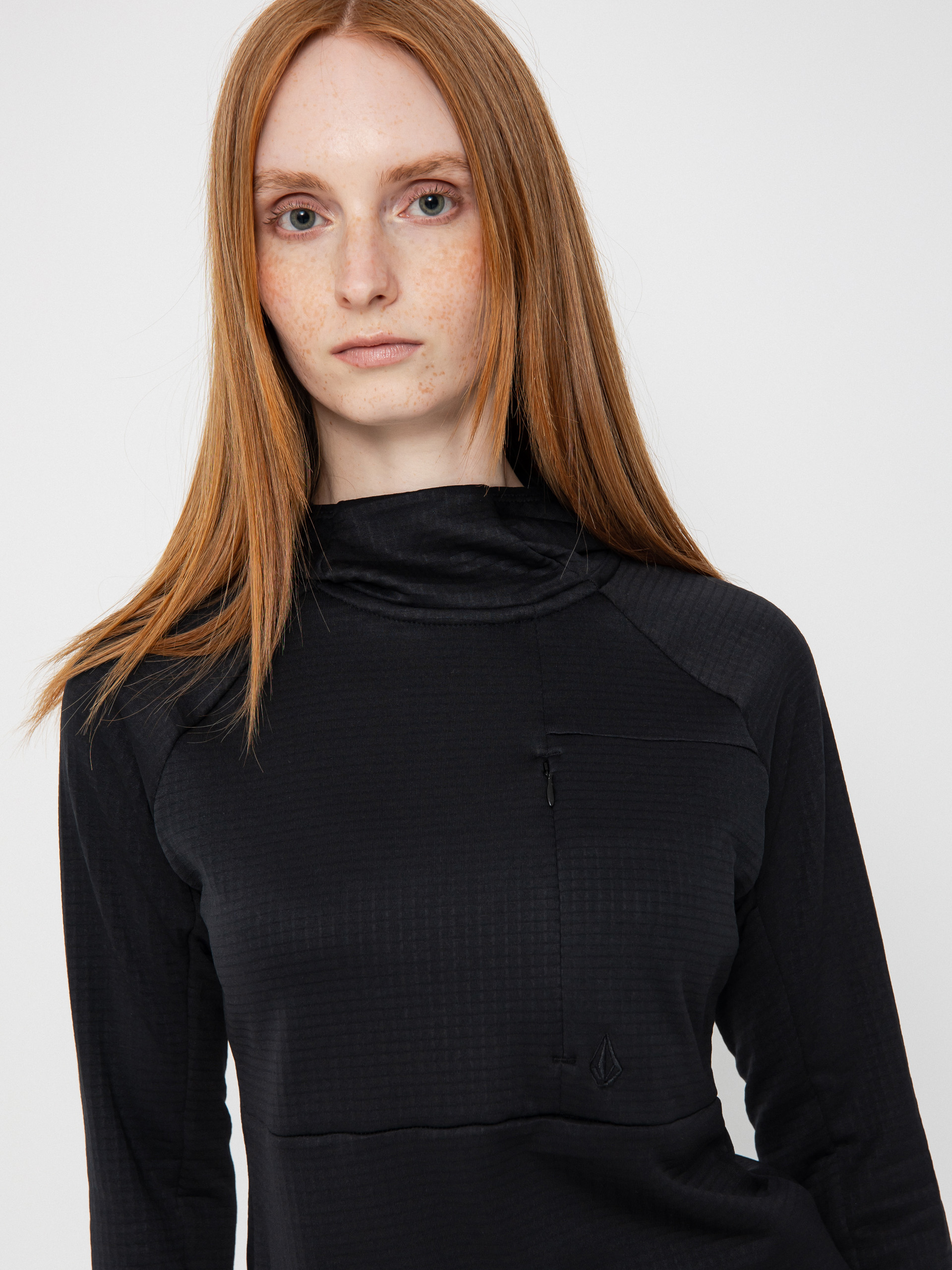 Női Thermo pulóver Volcom Gridlock Balaclava (black)