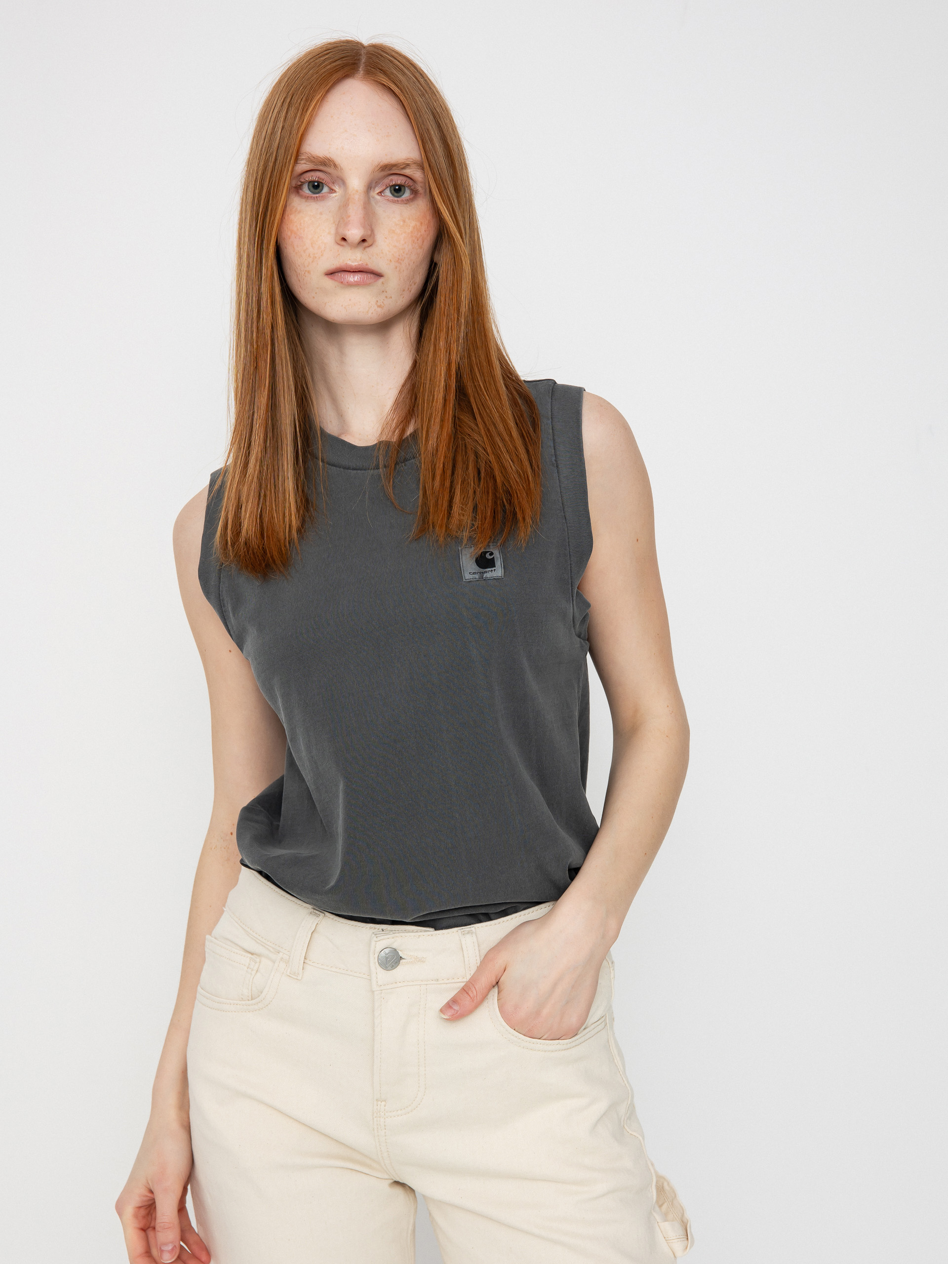 Carhartt WIP Nelson Wmn Póló (graphite)