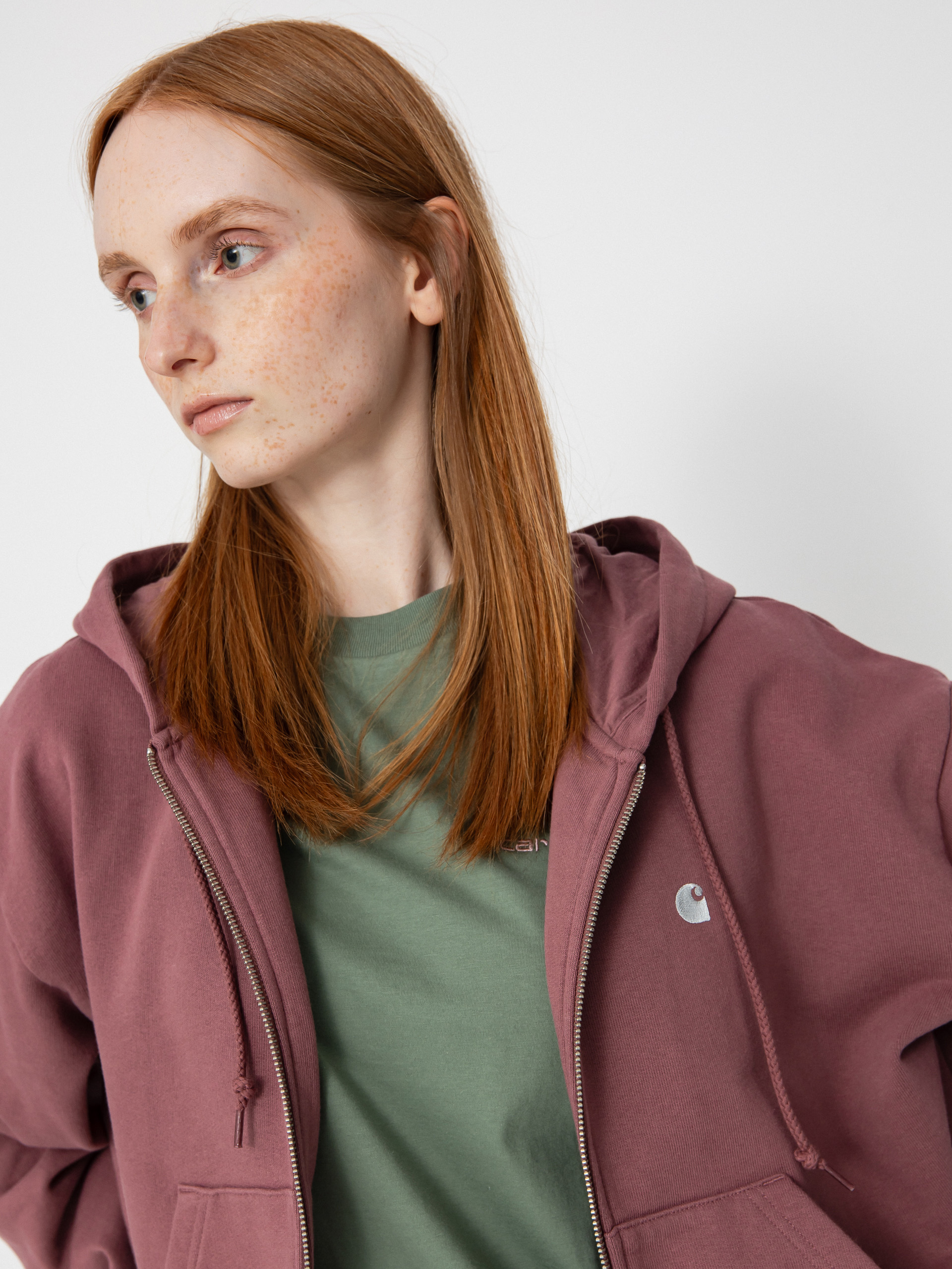 Carhartt WIP Casey ZHD Wmn Kapucnis pulóver (dusky pink/silver)