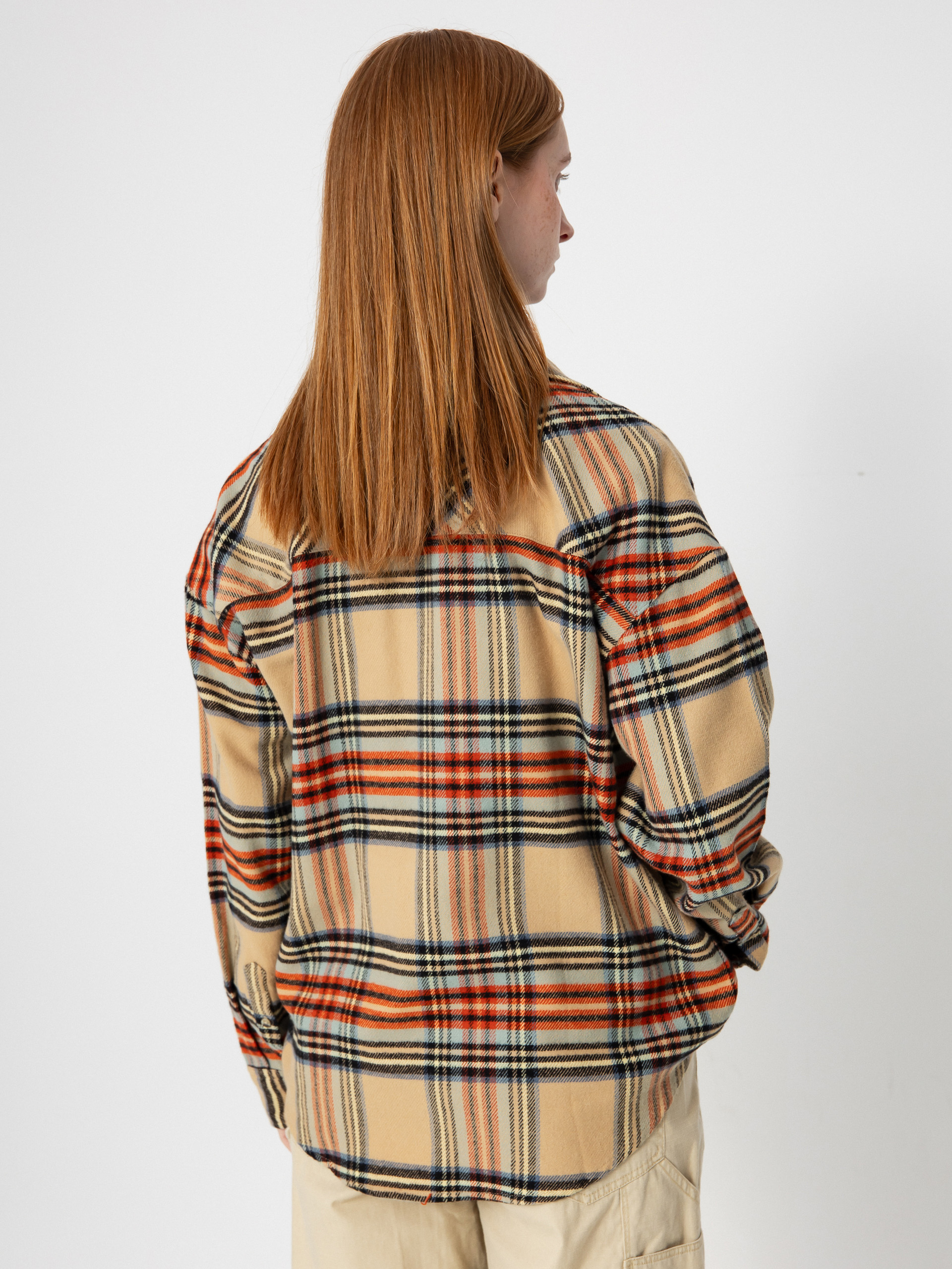 Brixton Bowery Classic Flannel Wmn Ing (sand/burnt brick/black plaid)