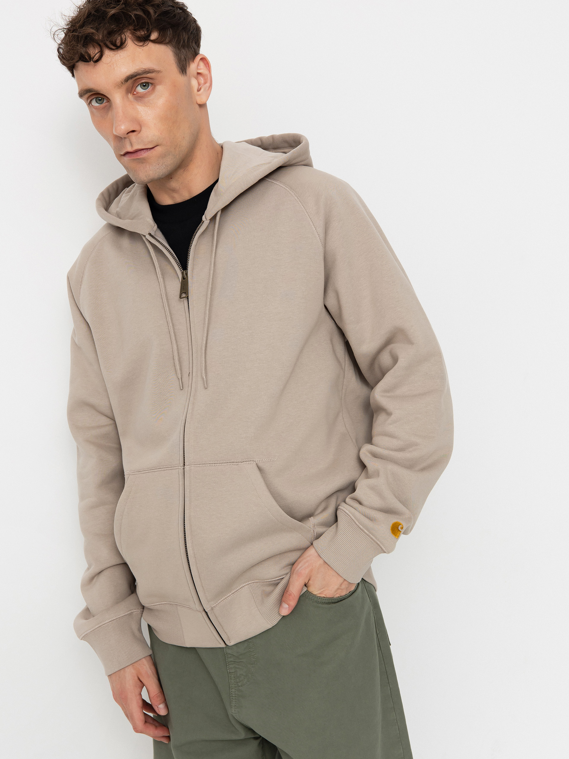 Carhartt WIP Chase ZHD Kapucnis pulóver (dusky beige/gold)