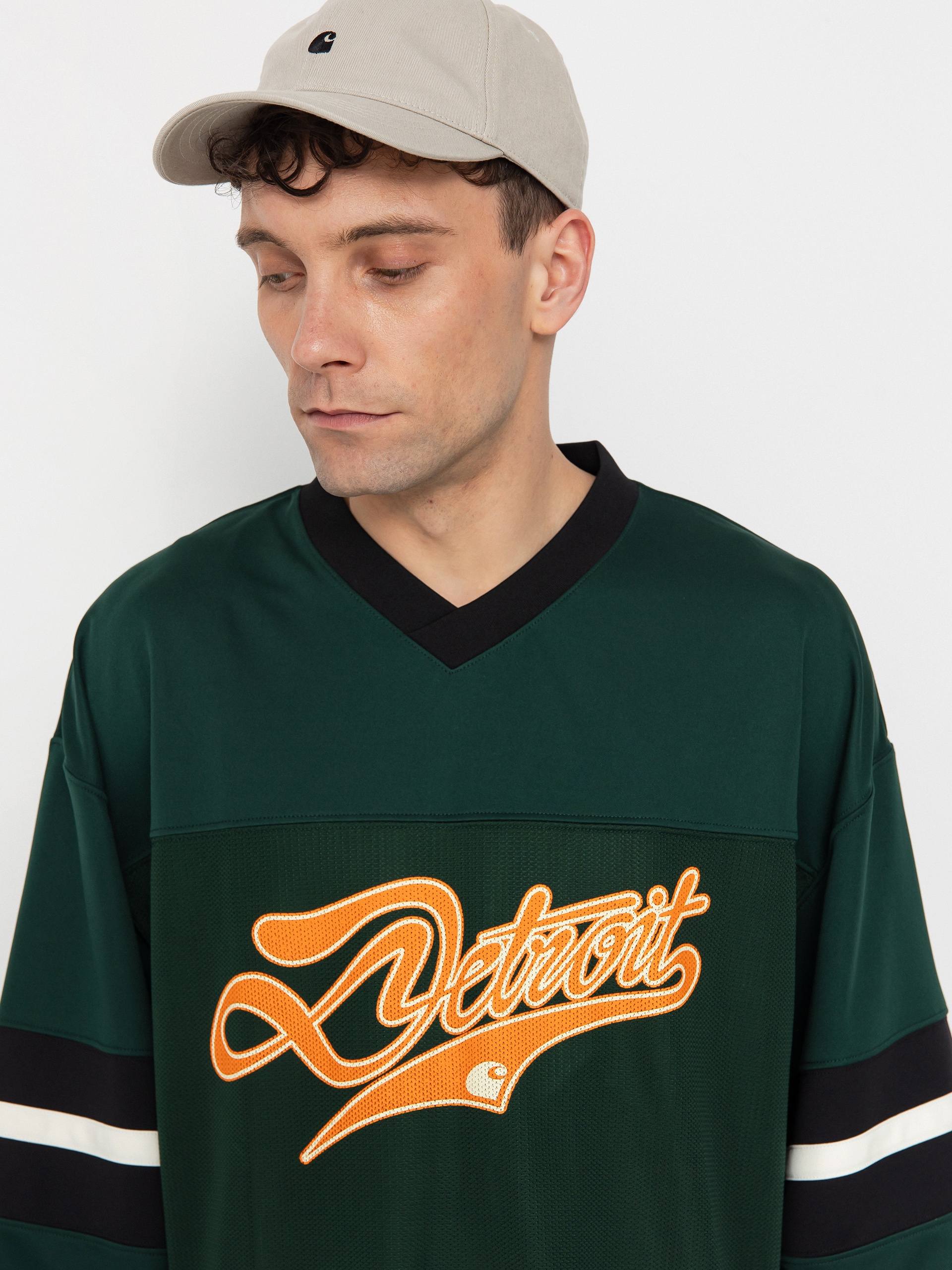 Carhartt WIP Detroit Mesh Hosszú ujjú felső (conifer/black/wax)