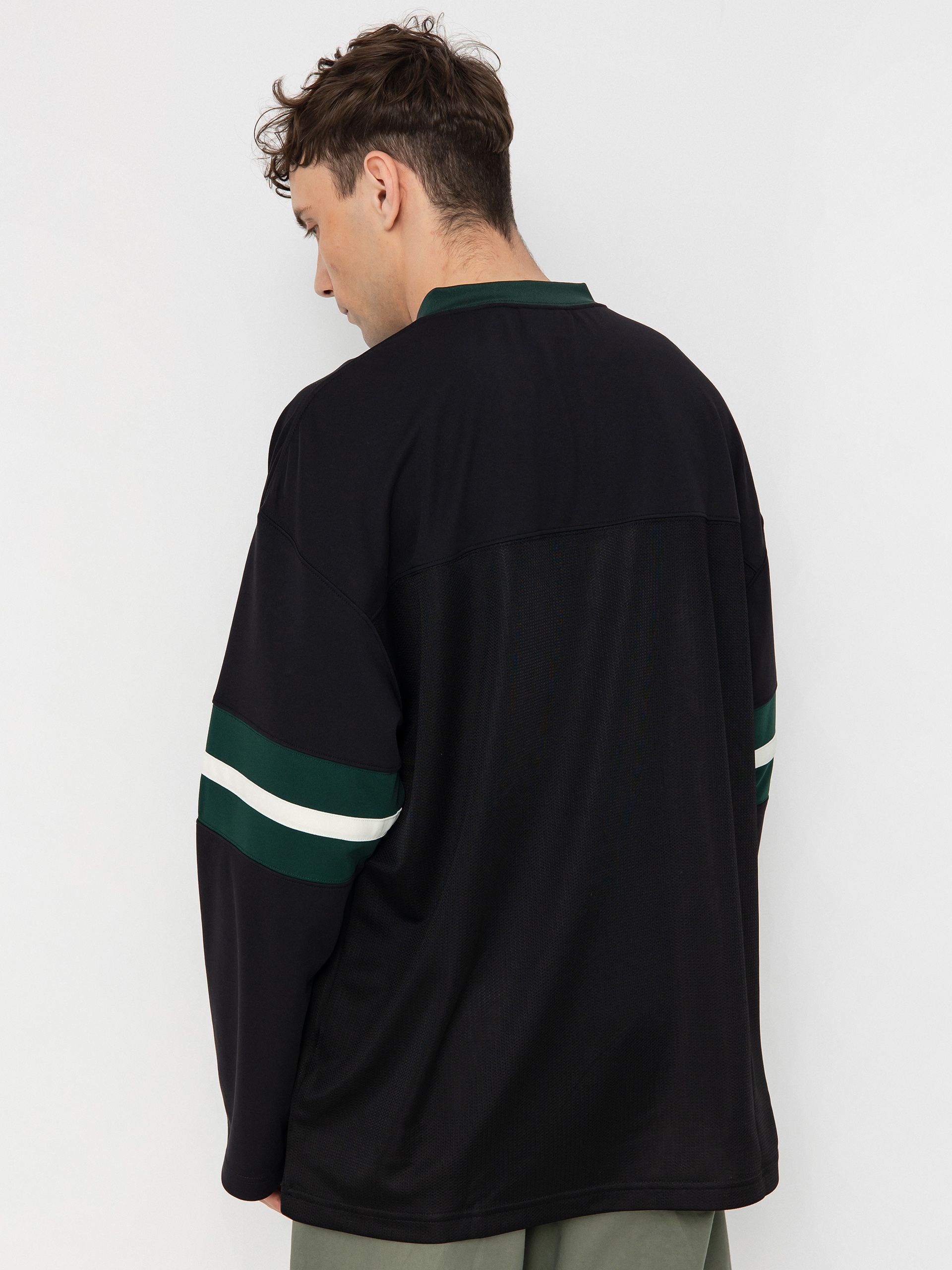 Carhartt WIP Detroit Mesh Hosszú ujjú felső (black/conifer/wax)