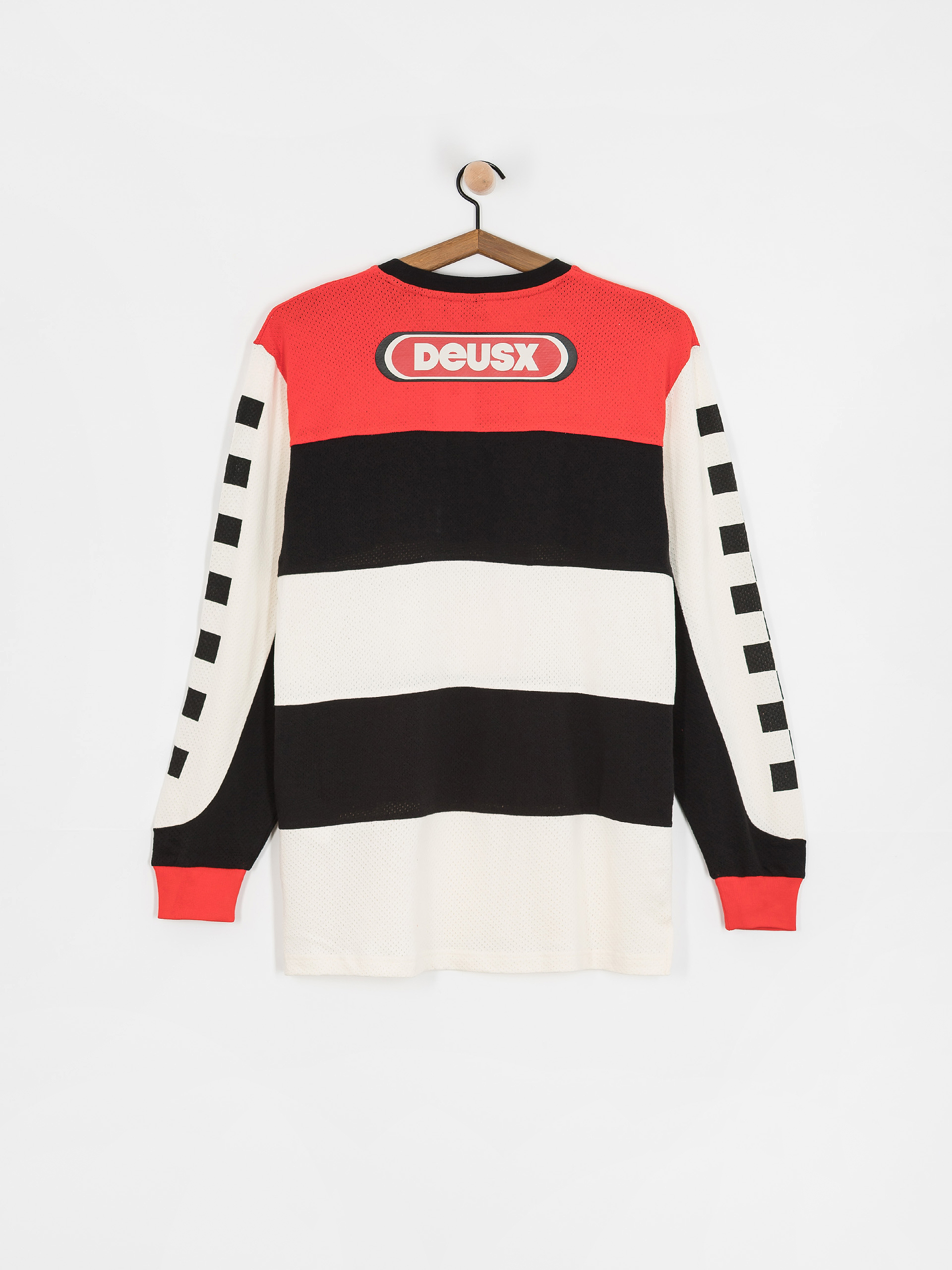 Póló Deus Ex Machina Vilander Moto Jersey (valiant red combo)