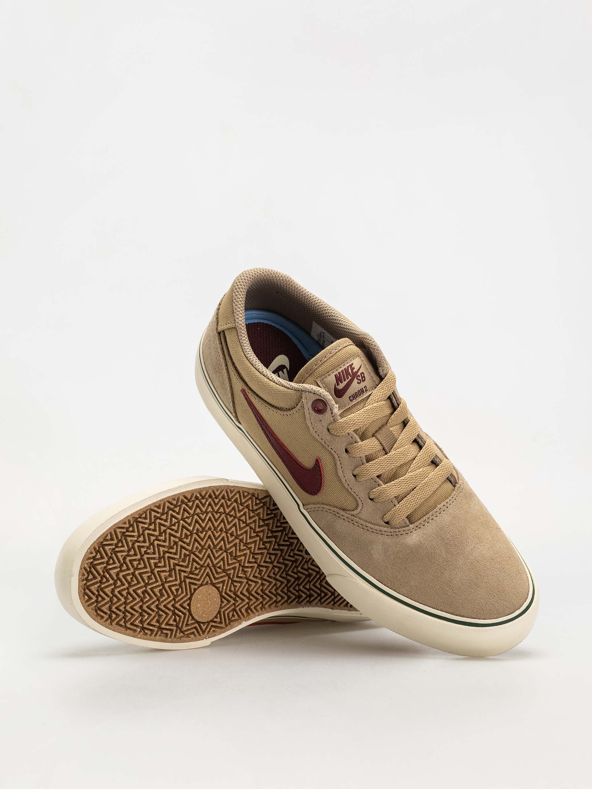 Nike SB Chron 2 Cipők (parachute beige/dark team red)