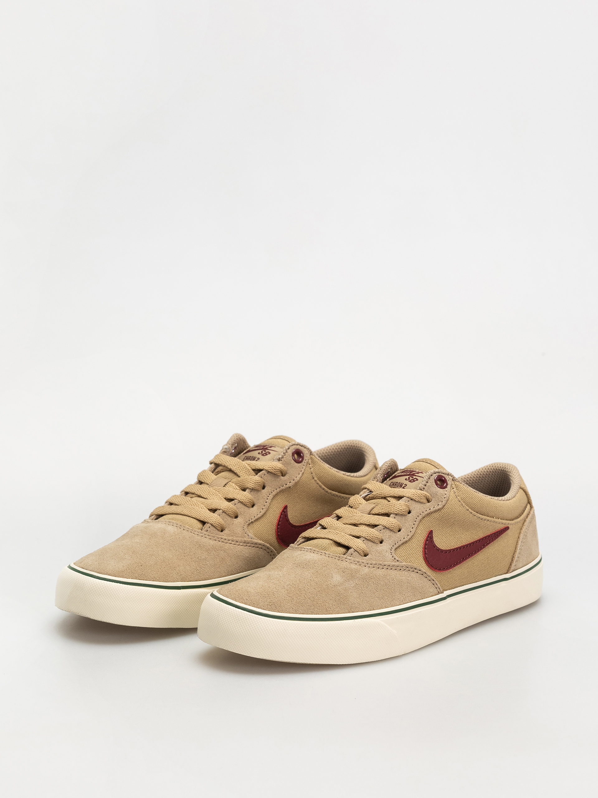 Nike SB Chron 2 Cipők (parachute beige/dark team red)