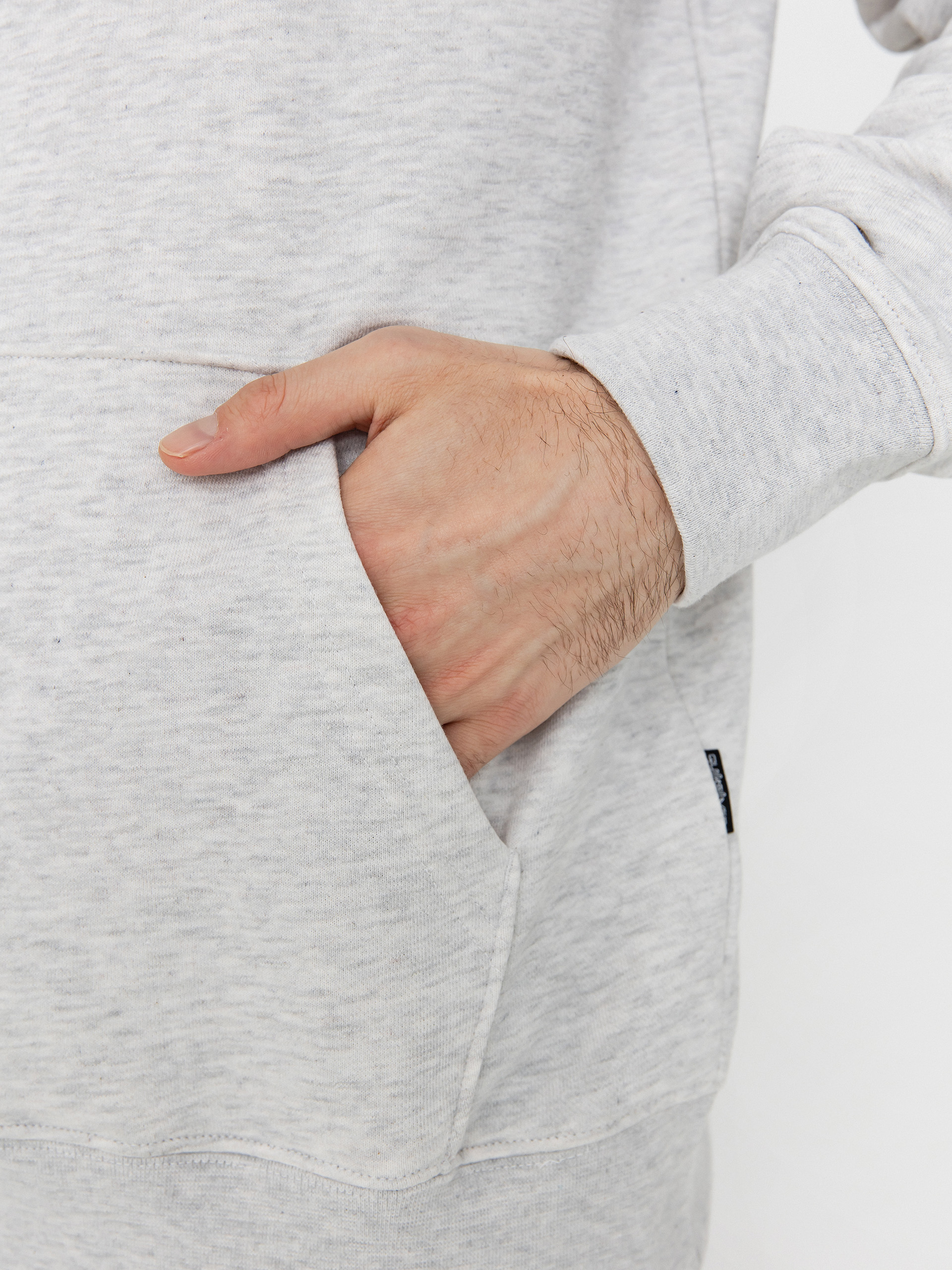 Kapucnis pulóver Quiksilver Graphic Mix HD (white marble heather)