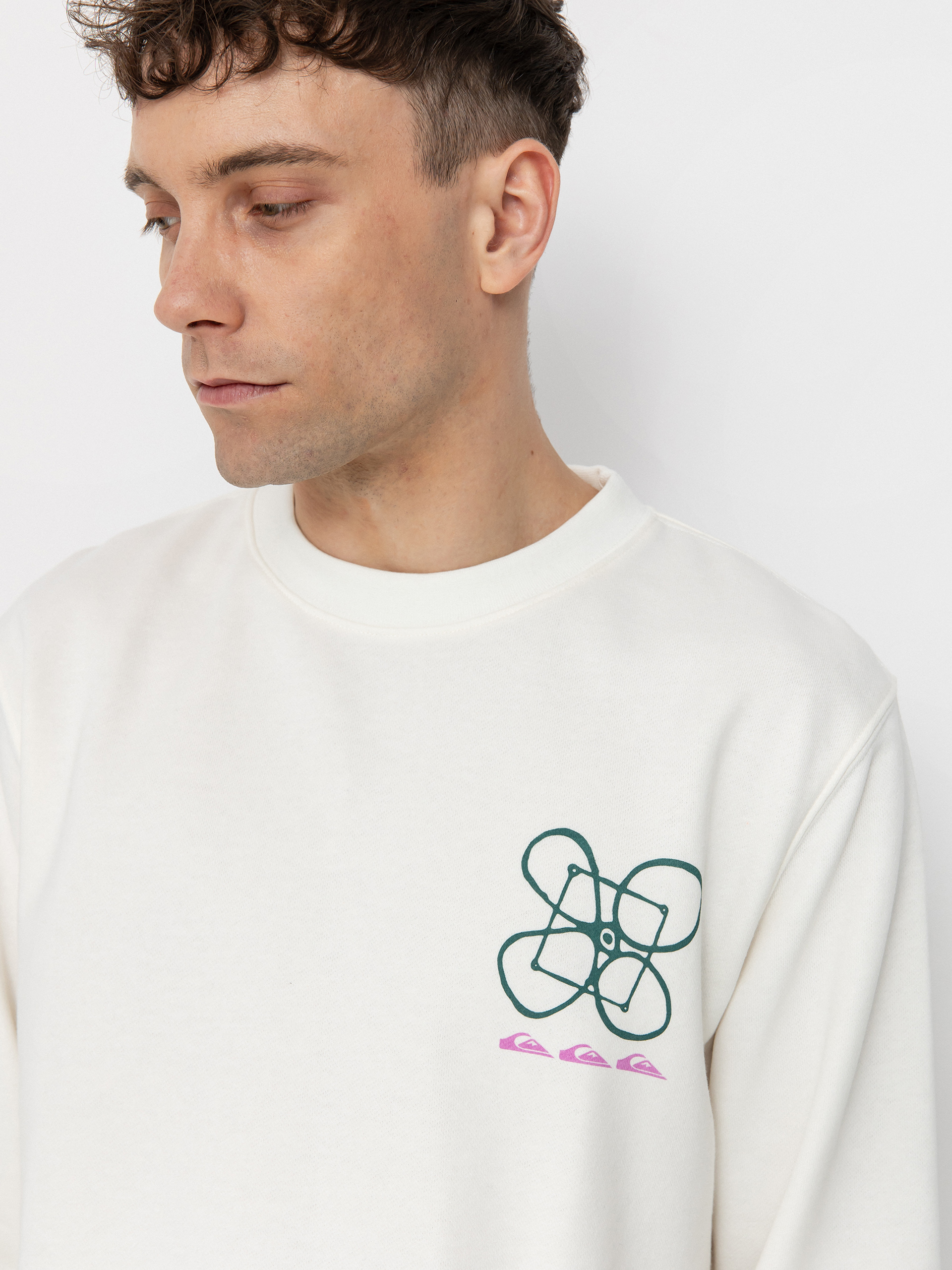 Quiksilver Graphic Mix Pulóver (snow white)