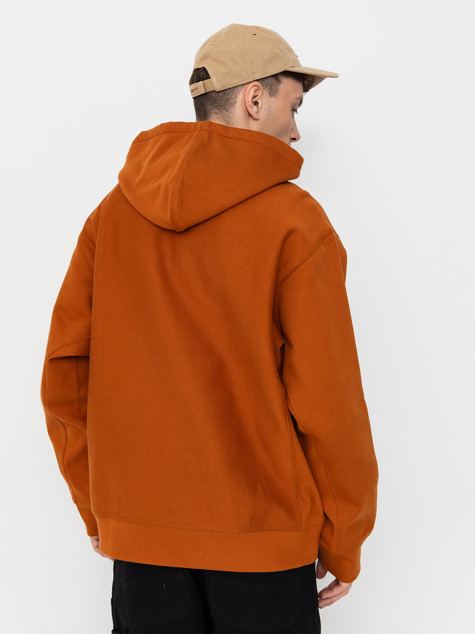 Carhartt WIP American Script HD Kapucnis pulóver (sienna)