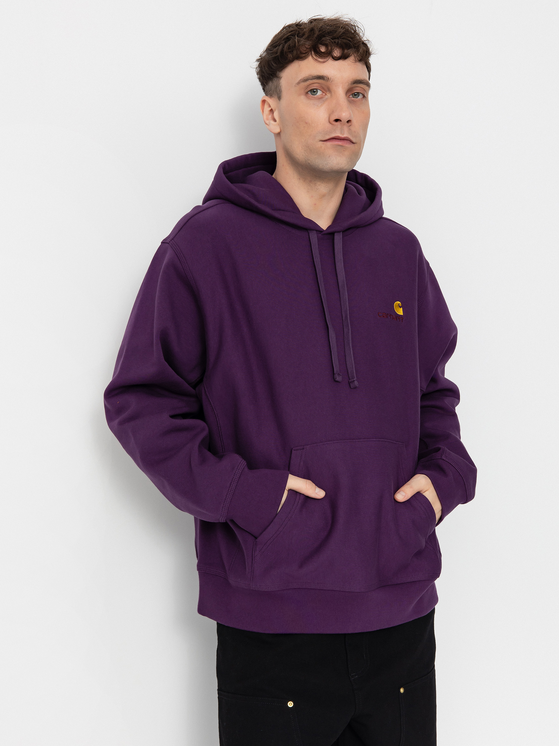Carhartt WIP American Script HD Kapucnis pulóver (huckleberry)
