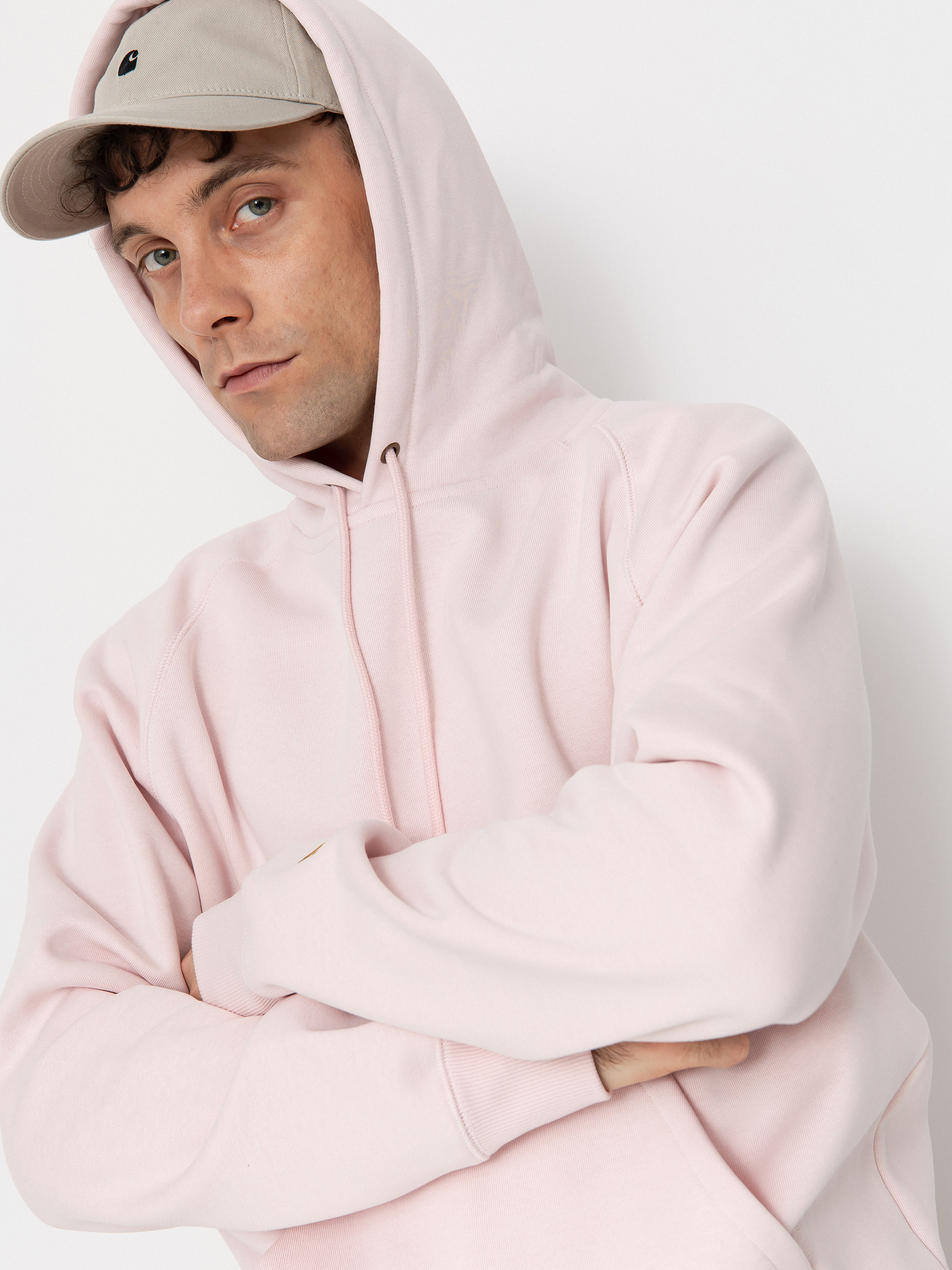 Kapucnis pulóver Carhartt WIP Chase HD (air pink/gold)