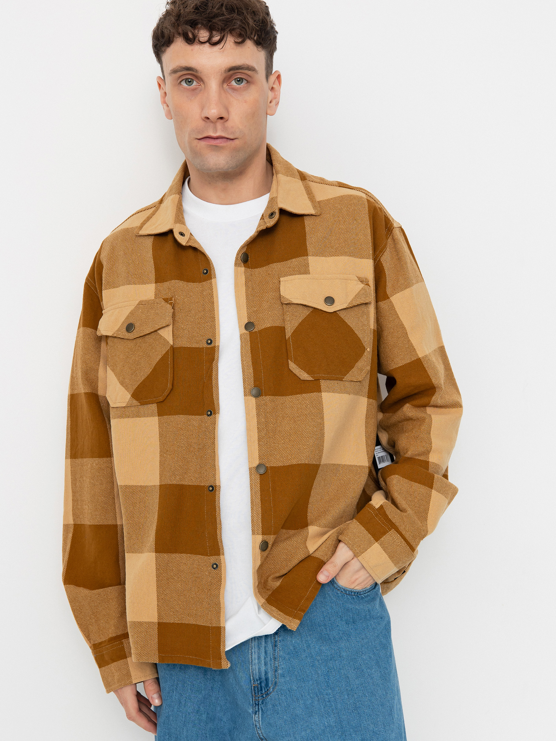 Brixton Selden Flannel Ing (washed copper/curry buffalo)