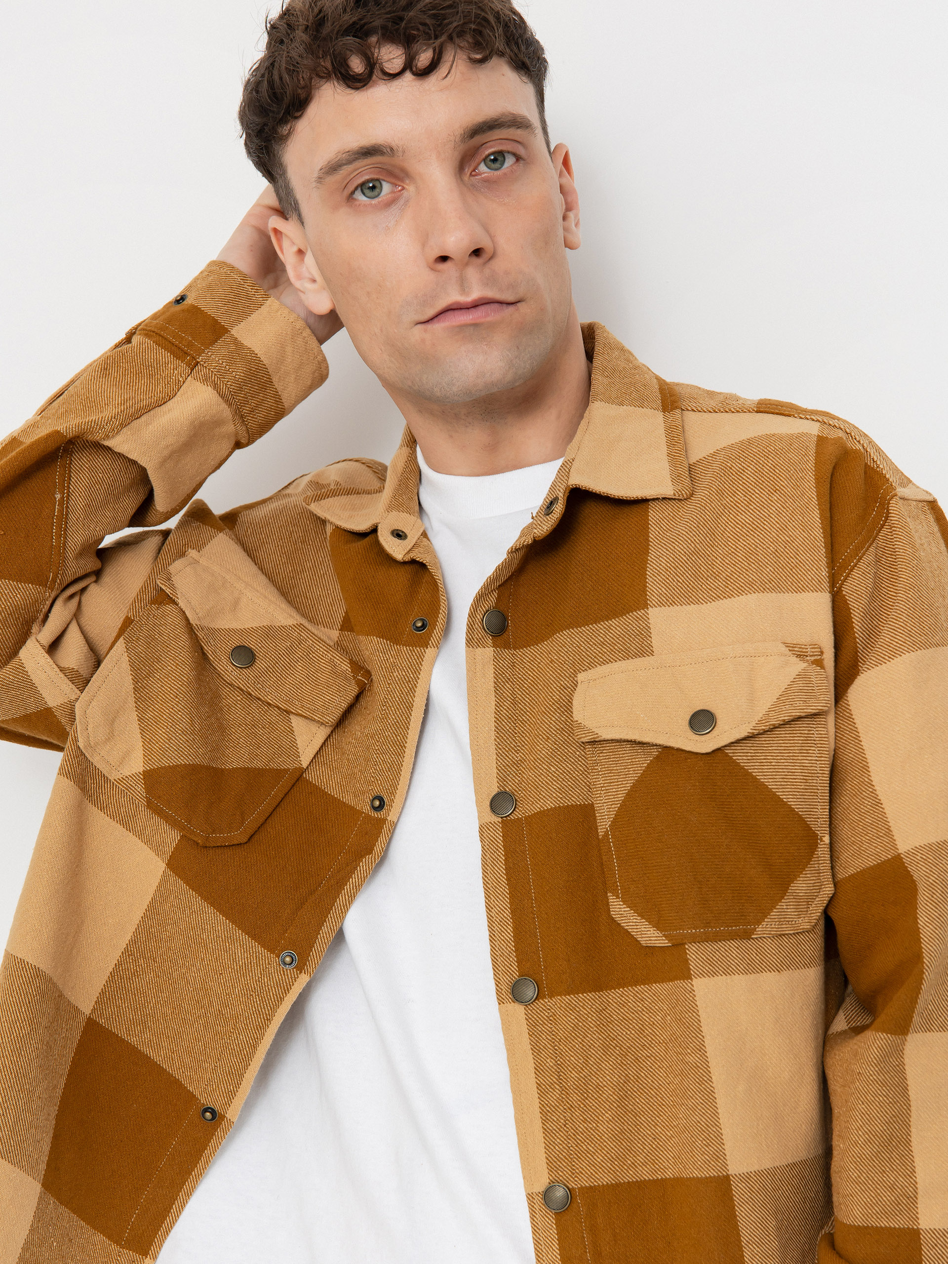 Brixton Selden Flannel Ing (washed copper/curry buffalo)