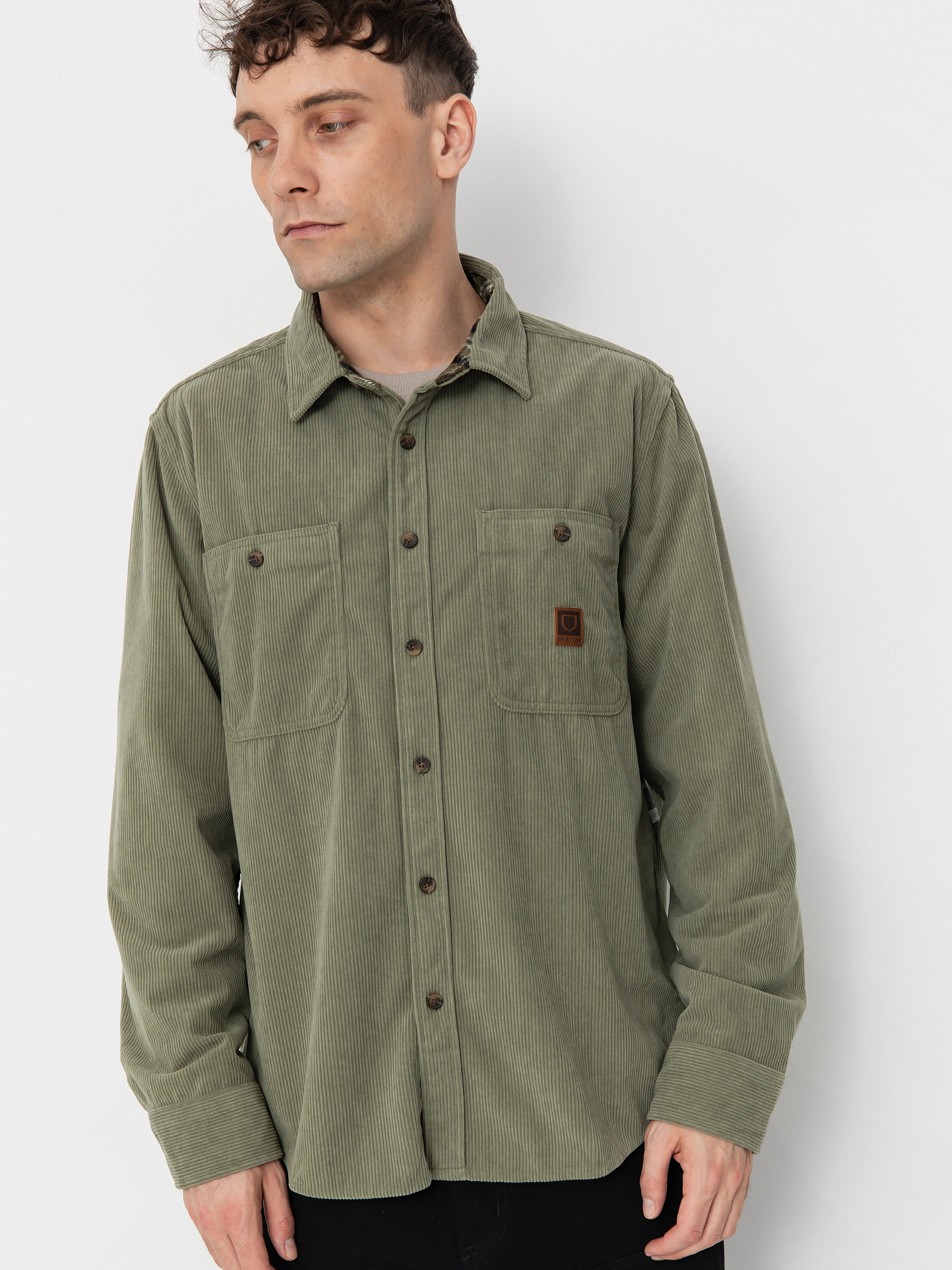 Brixton The Field Corduroy Overshirt Ing (military olive)