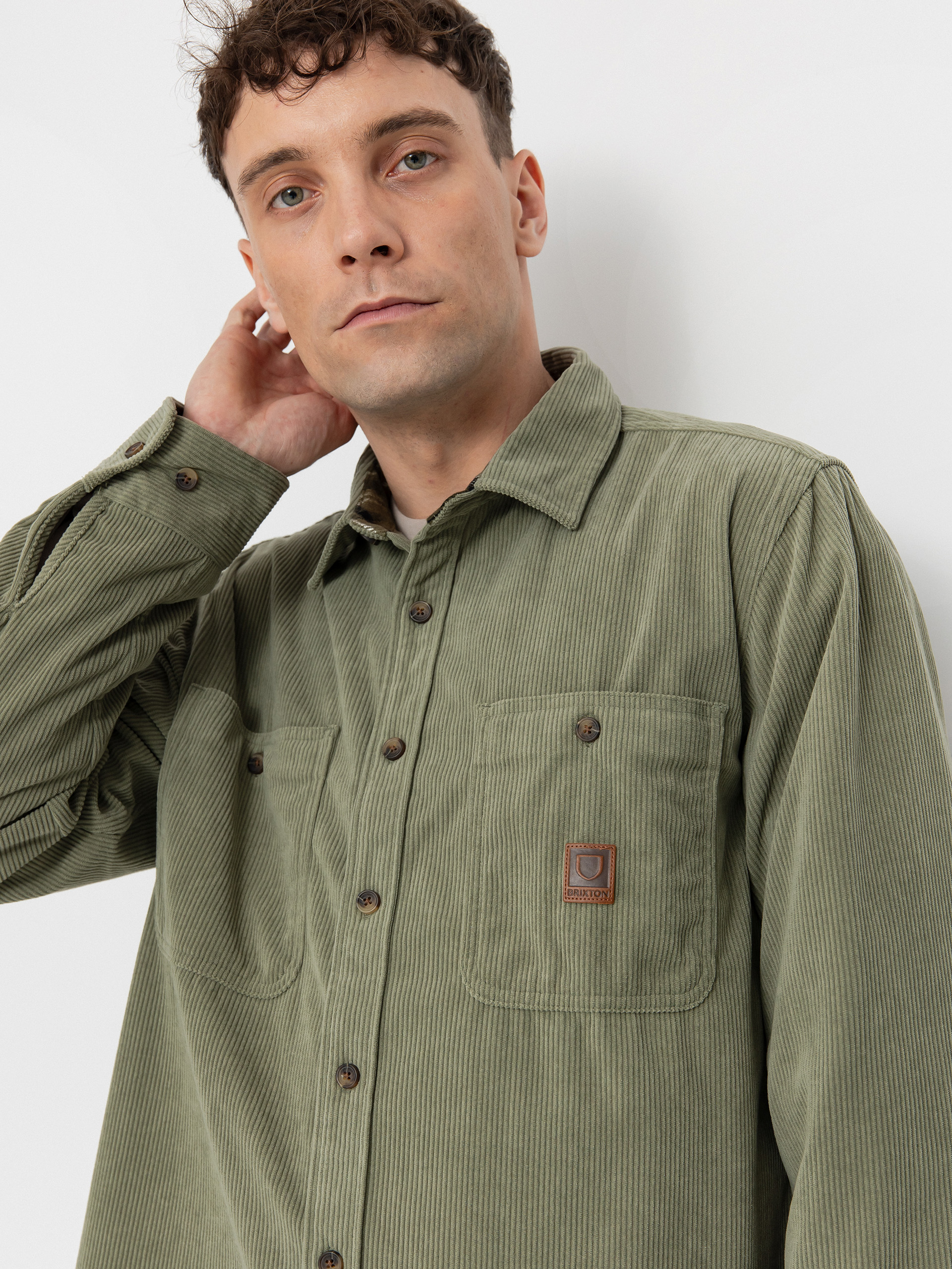 Brixton The Field Corduroy Overshirt Ing (military olive)