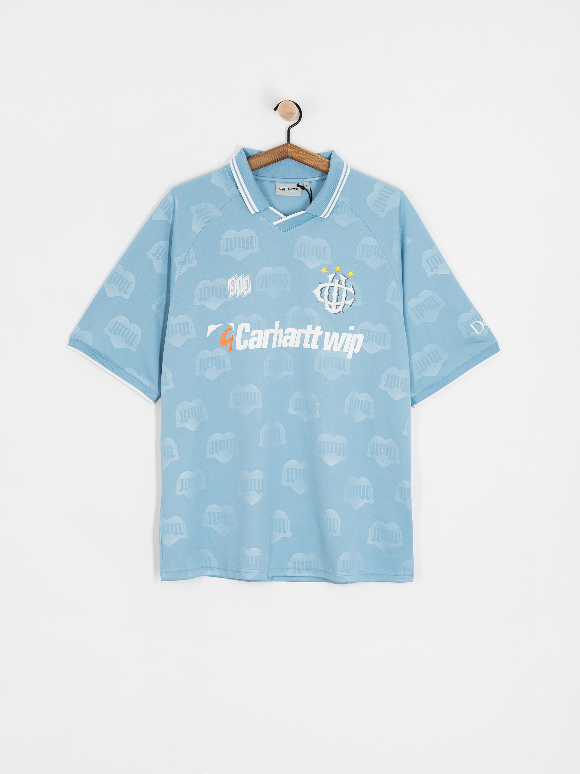 Carhartt WIP Hartts Football Póló (heart train jacquard/bluebird)