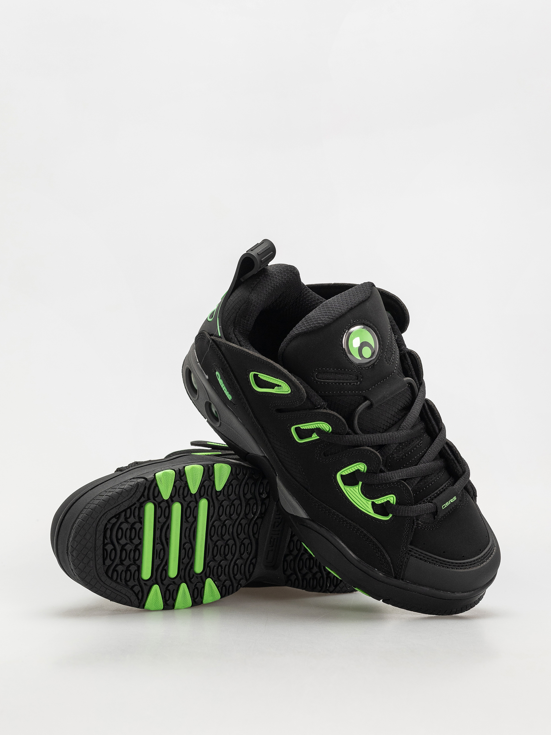Osiris D3 E Cipők (black/charcoal/green)