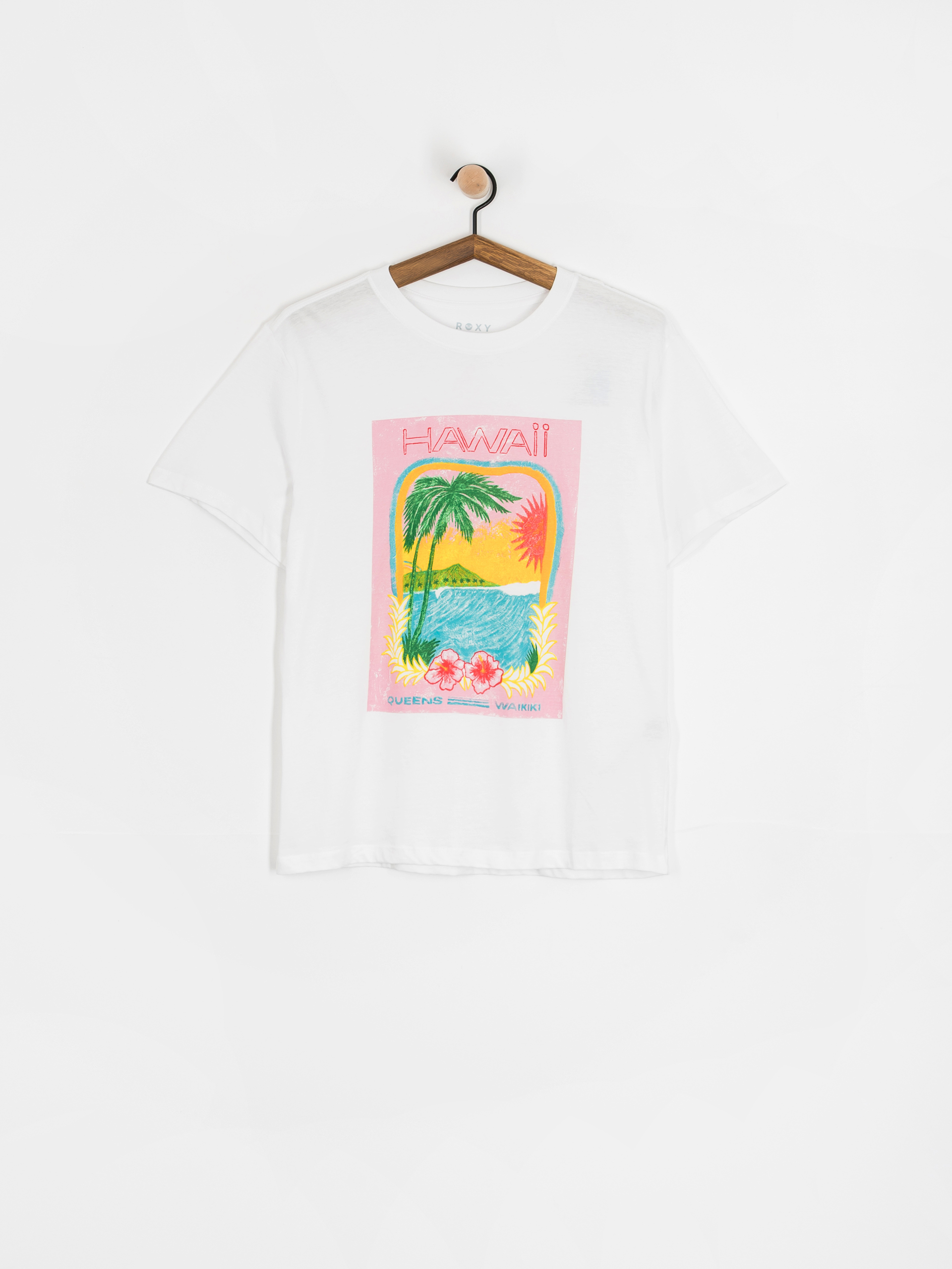 Roxy Atlas Hangloose Póló Wmn (bright white hawaii)