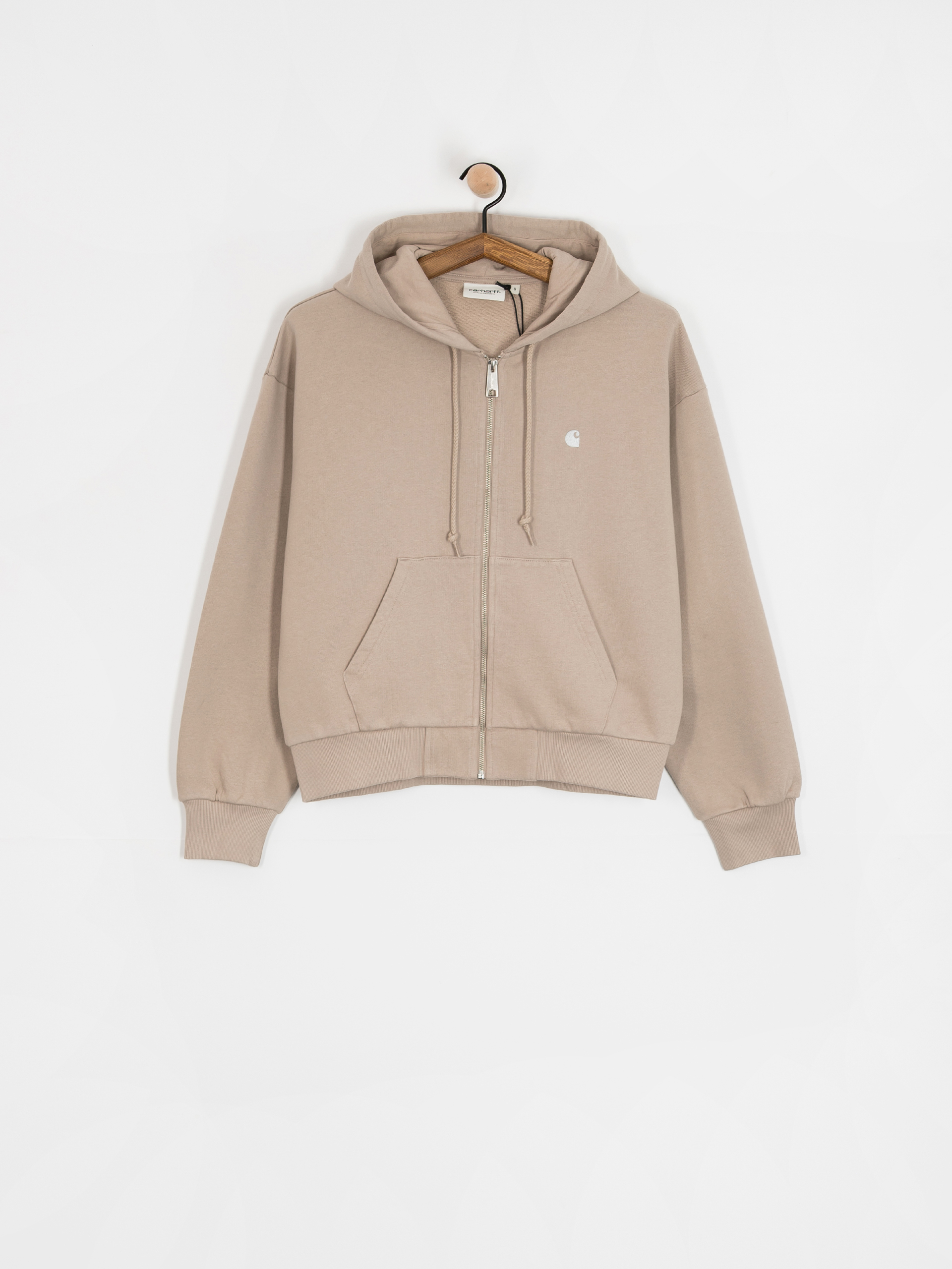 Kapucnis pulóver Carhartt WIP Casey ZHD Wmn (dusky beige/silver)