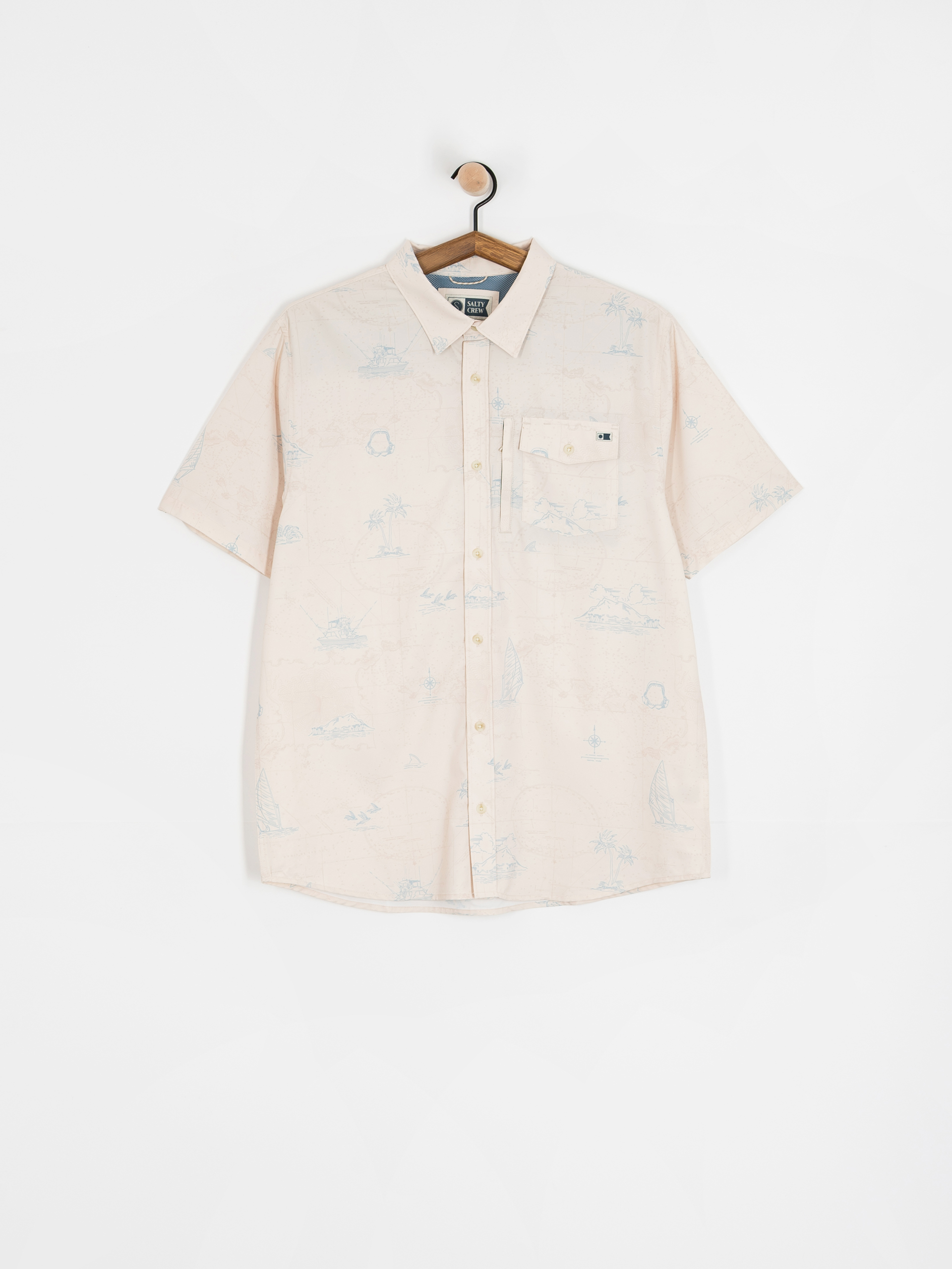 Ing Salty Crew Helmsman Uv Button Up (oyster)