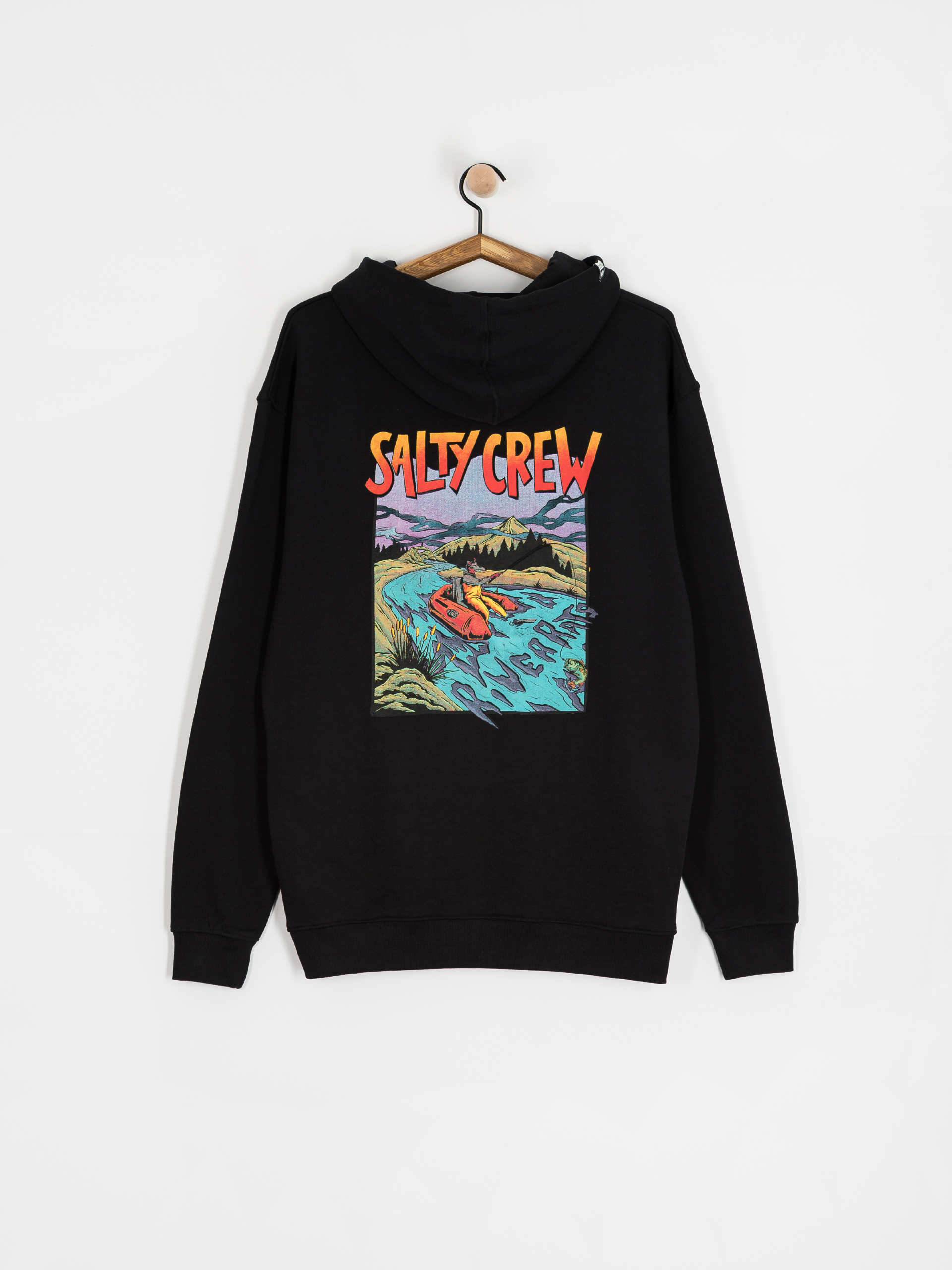Salty Crew River Rats HD Kapucnis pulóver (black)