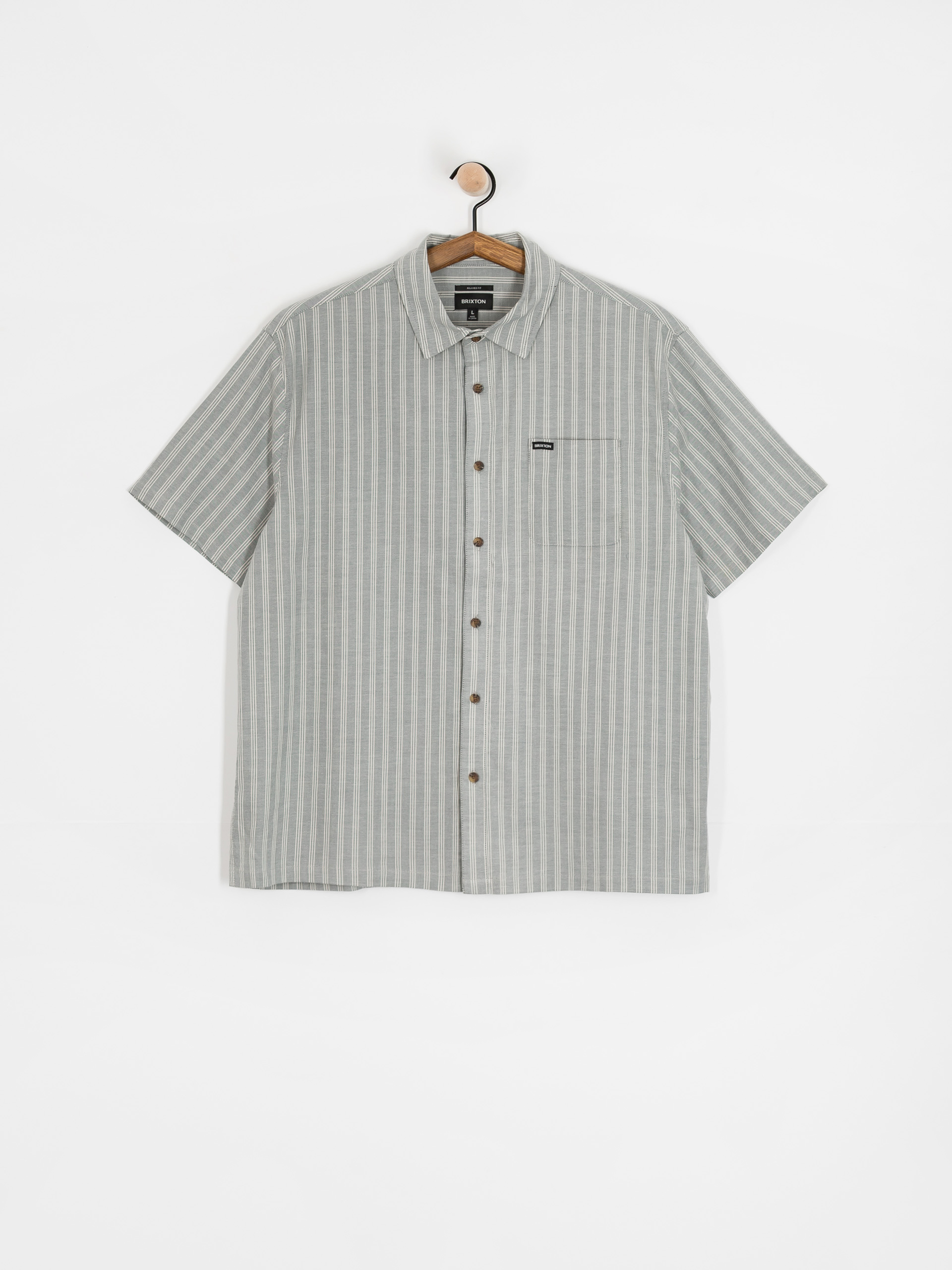 Brixton Cru Oxford Stripe Ing (basalt blue/whitcap stripe)