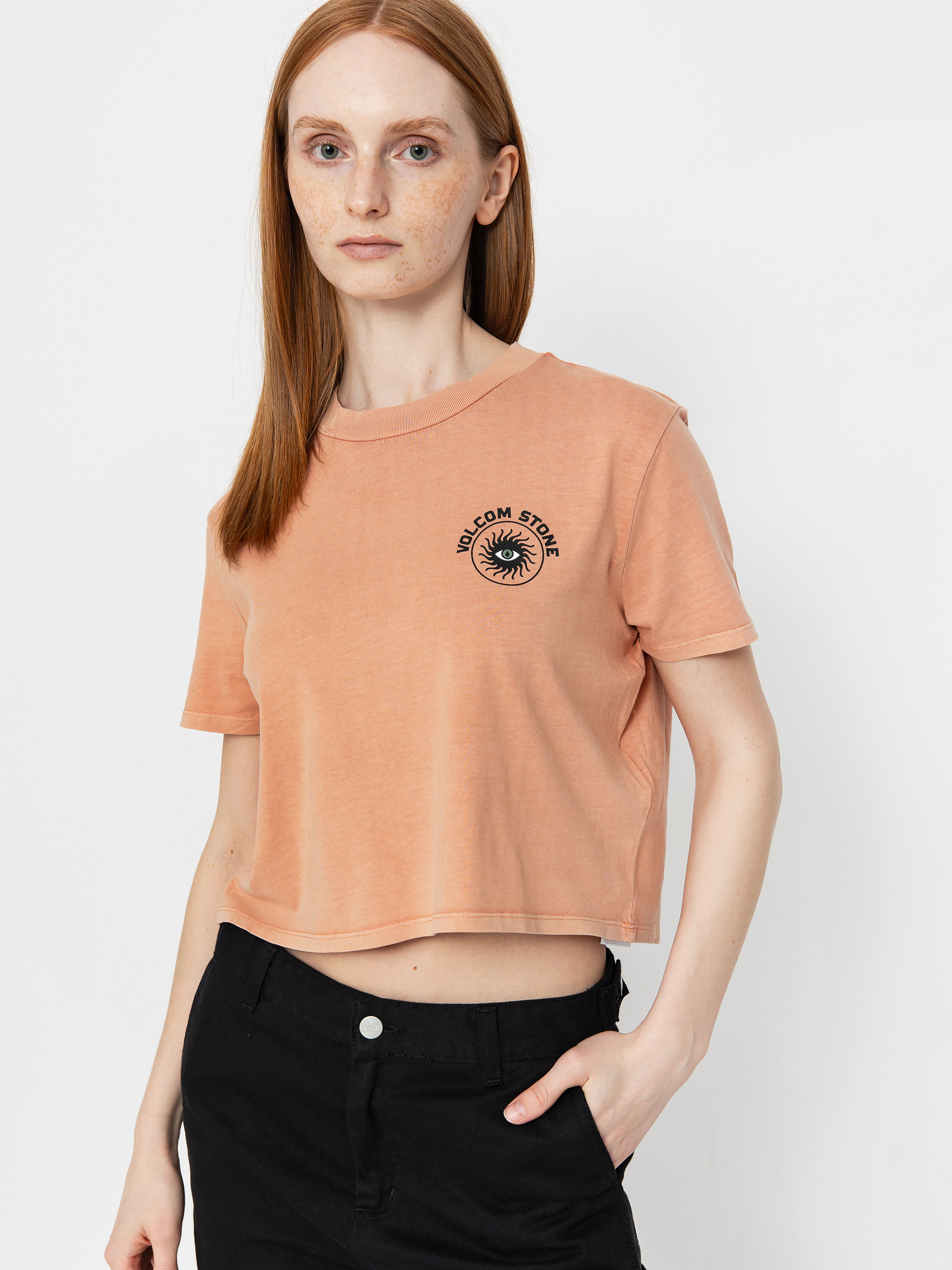 Volcom Dial Crop Wmn Póló (sand brown)