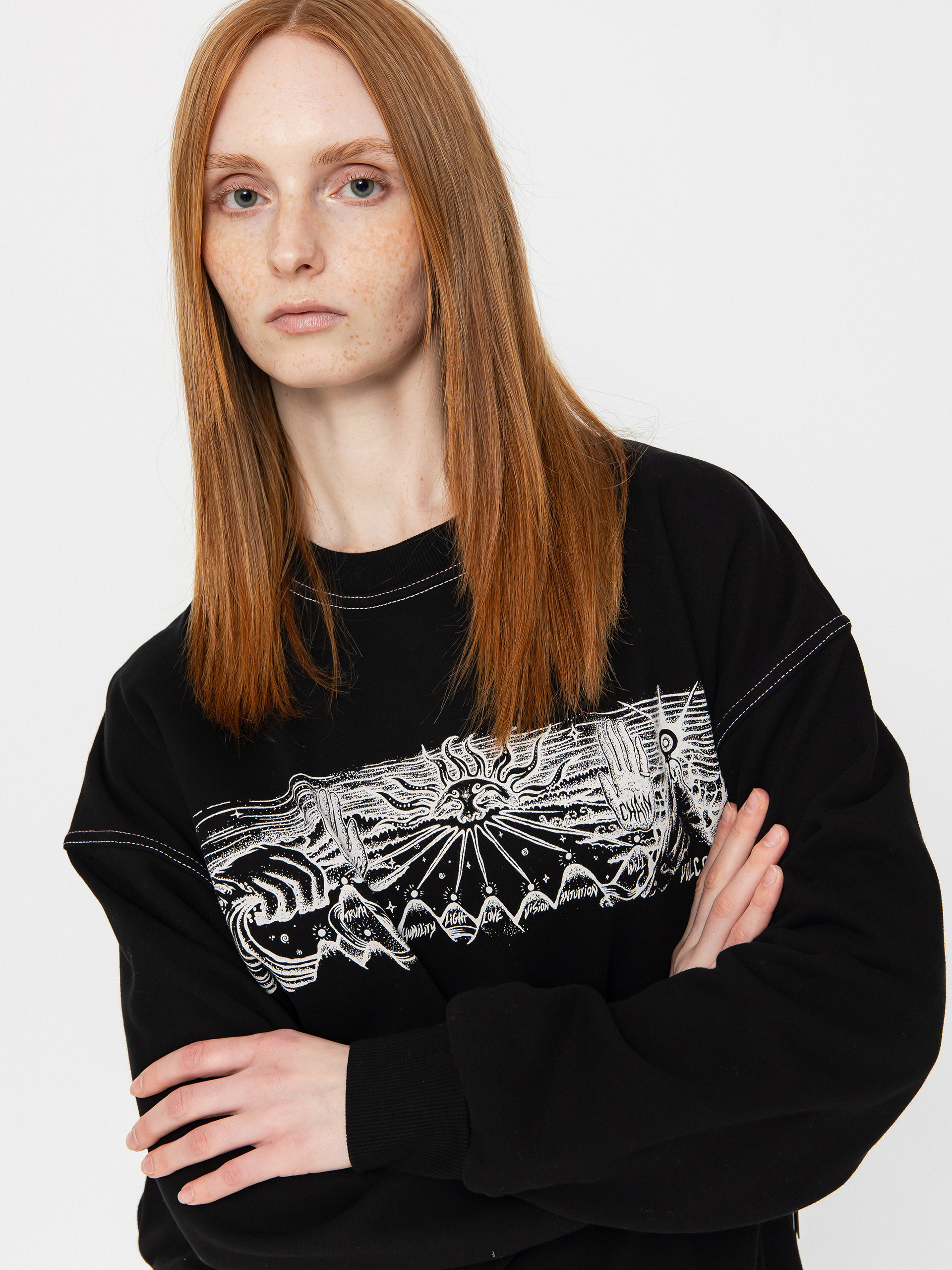 Pulóver Volcom Fa Alix Crew Wmn (black)