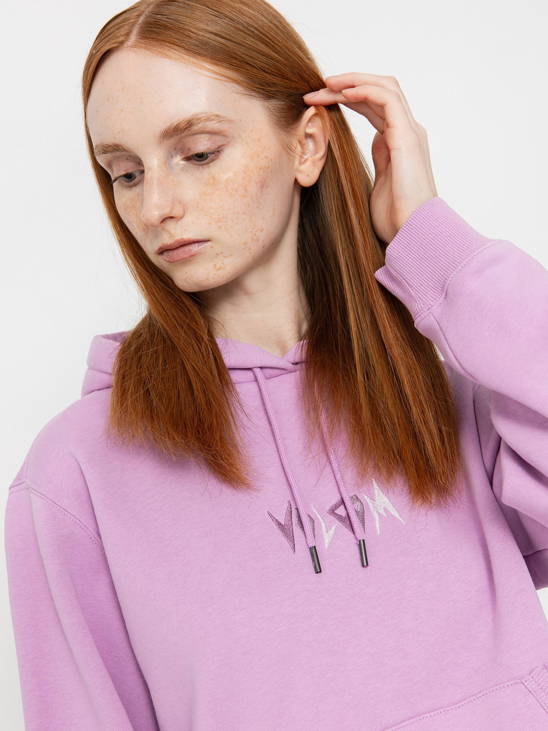 Kapucnis pulóver Volcom Spikstone HD Wmn (iris purple)