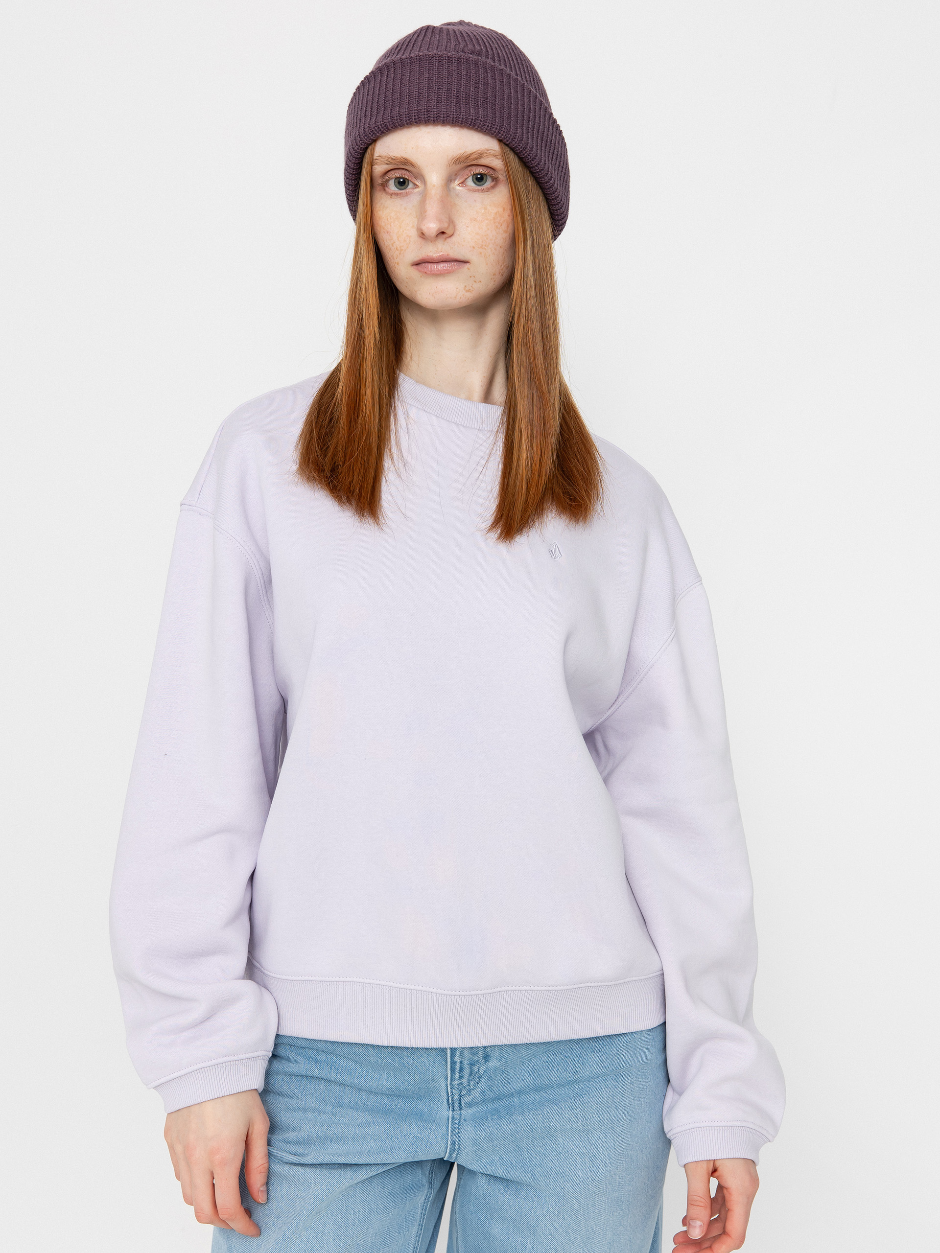 Pulóver Volcom Stone Heart Up Crew Wmn (dusty lavender)