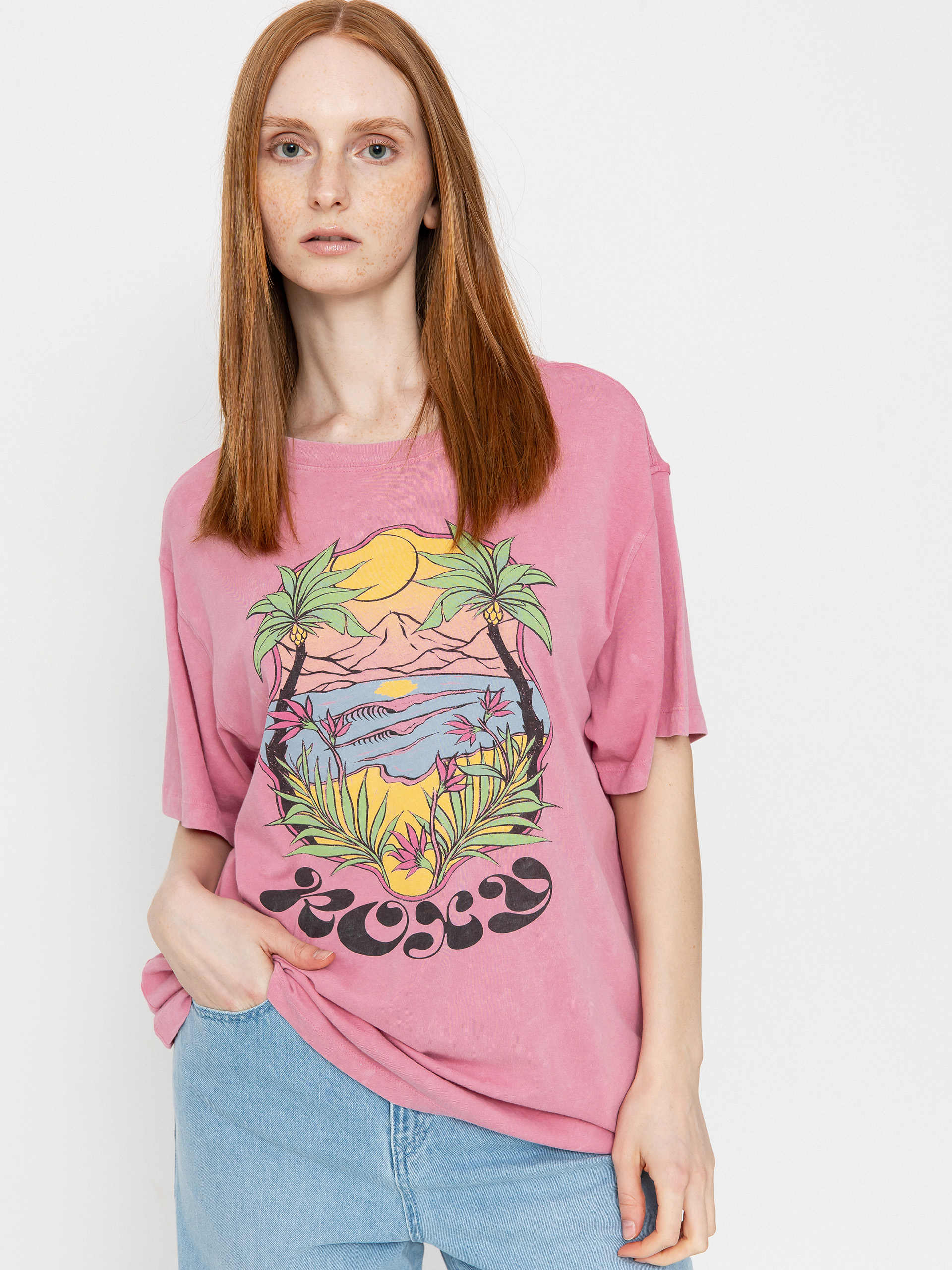 Roxy Sunnyoversize Optic Wash Wmn Póló