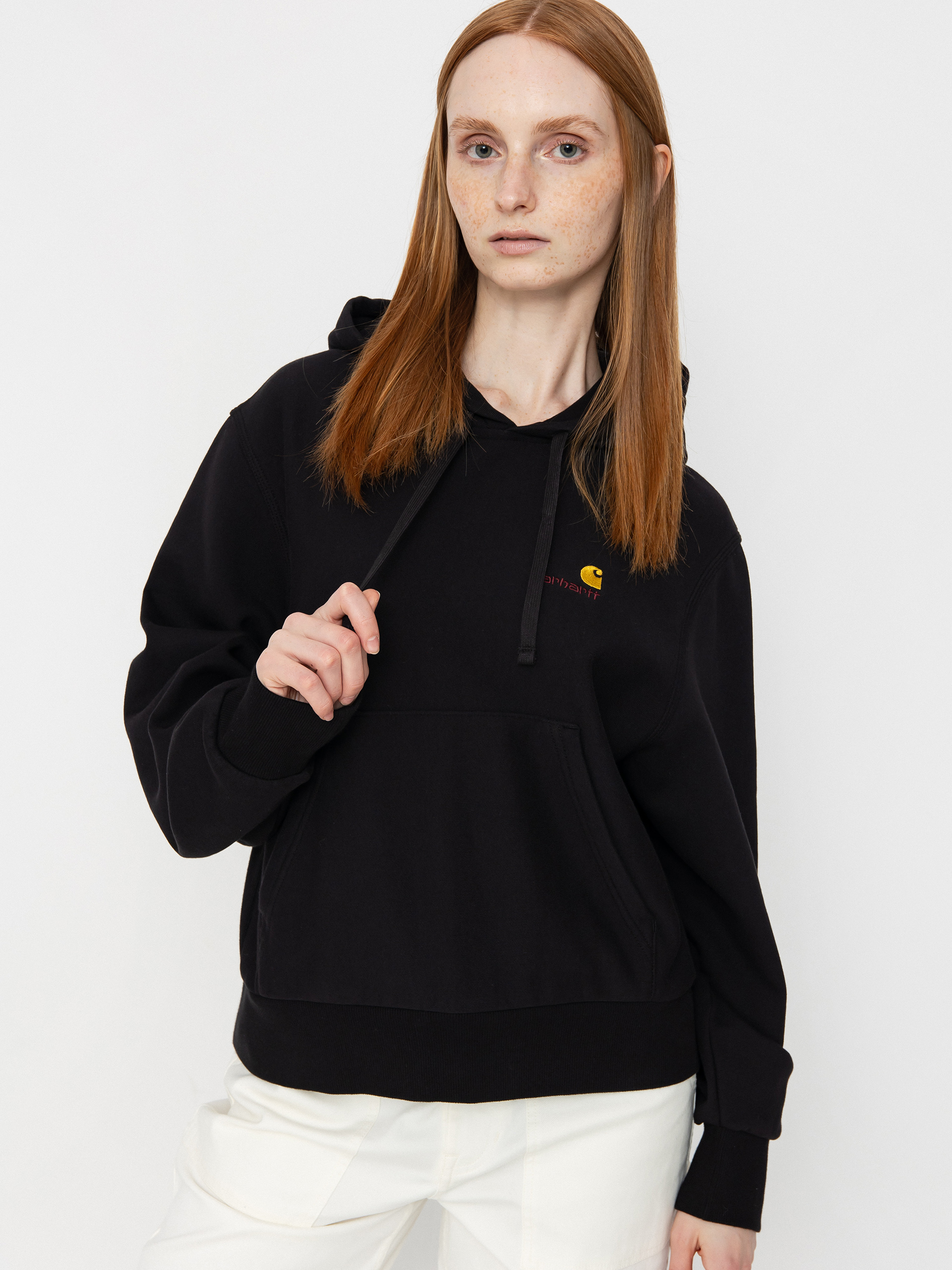 Carhartt WIP American Script HD Wmn Kapucnis pulóver (black)