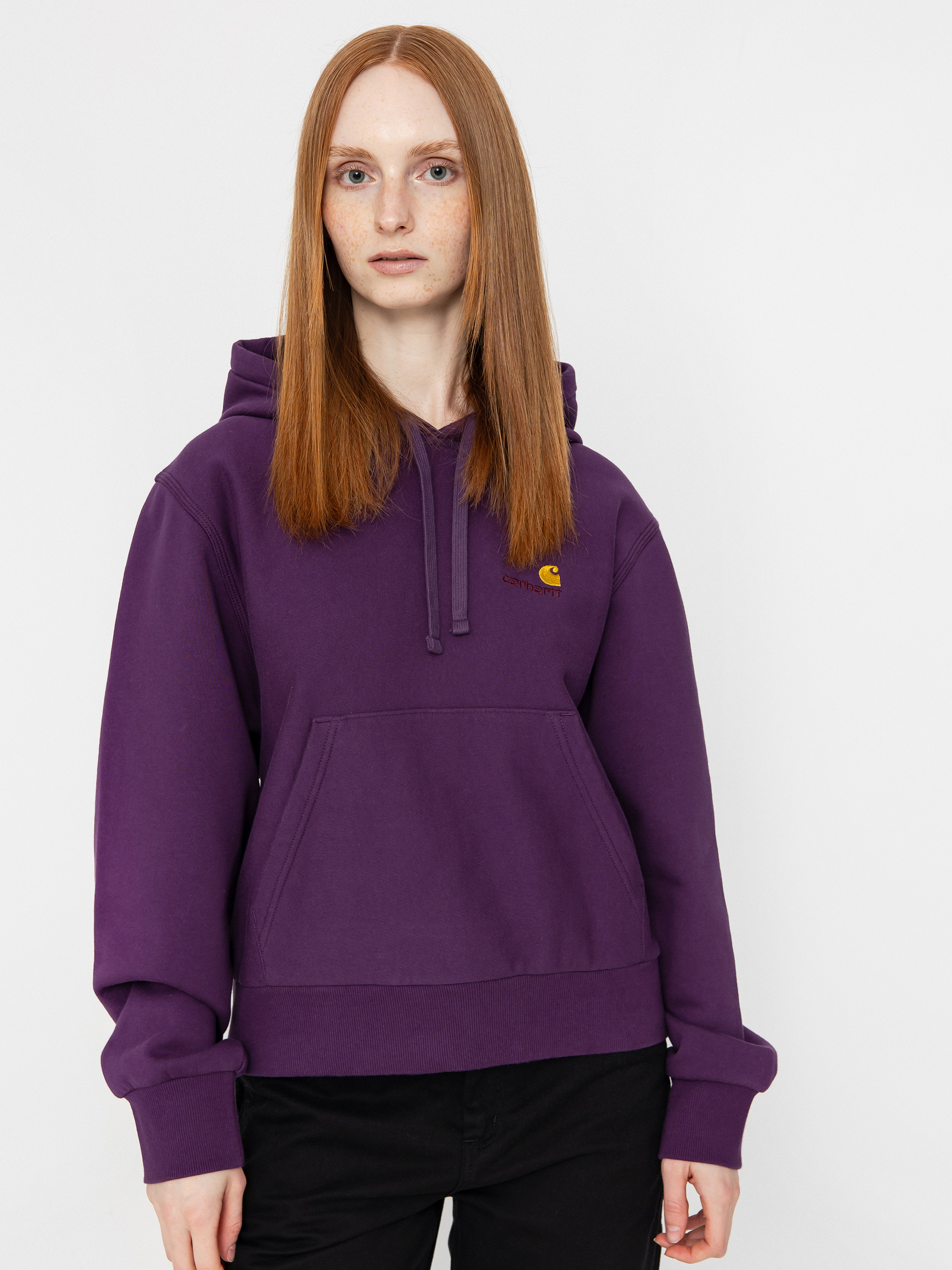 Carhartt WIP American Script HD Wmn Kapucnis pulóver (huckleberry)