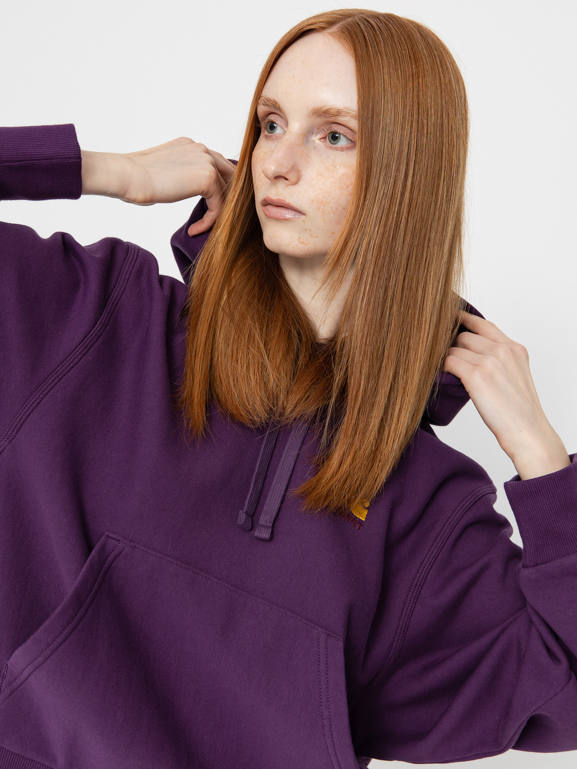 Carhartt WIP American Script HD Wmn Kapucnis pulóver (huckleberry)