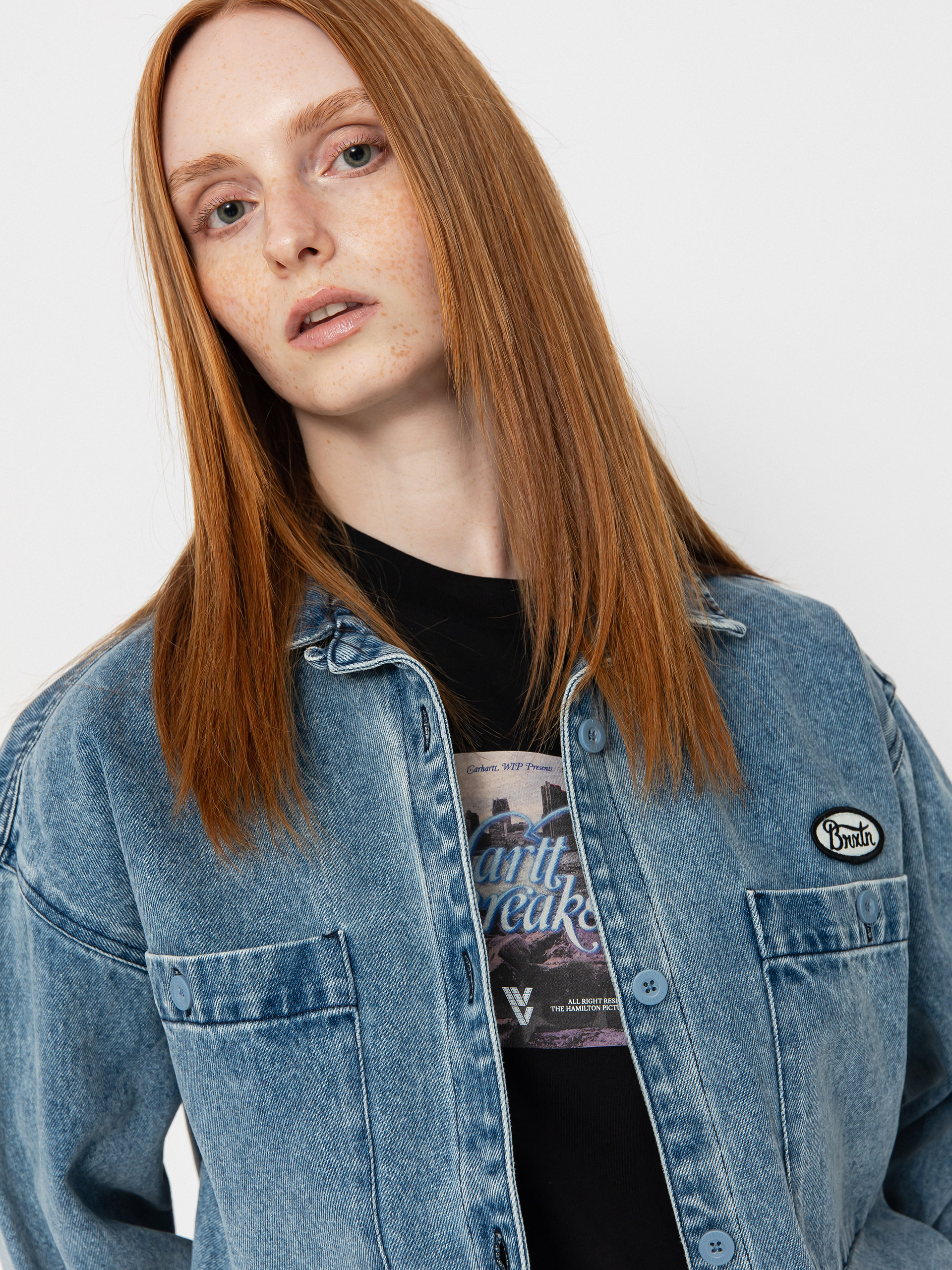 Brixton Utopia Overshirt Wmn Ing (lt denim)