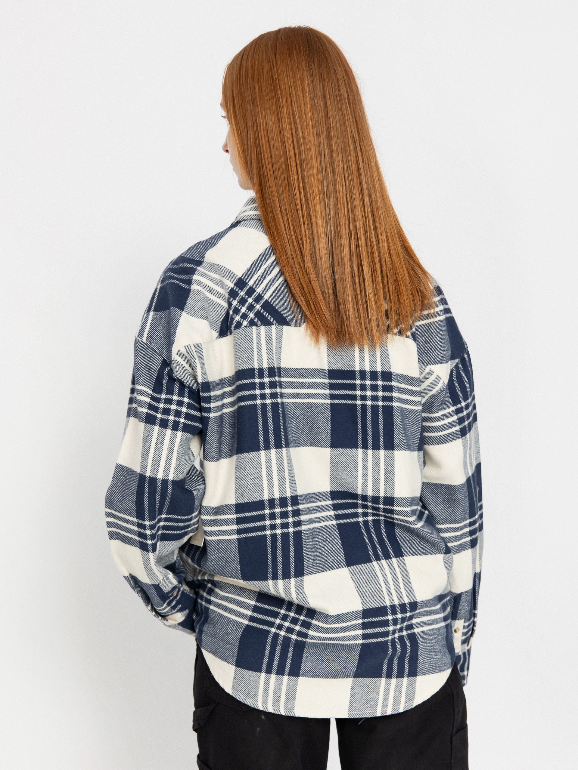 Brixton Bowery Classic Flannel Wmn Ing (azure blue/whitecap plaid)