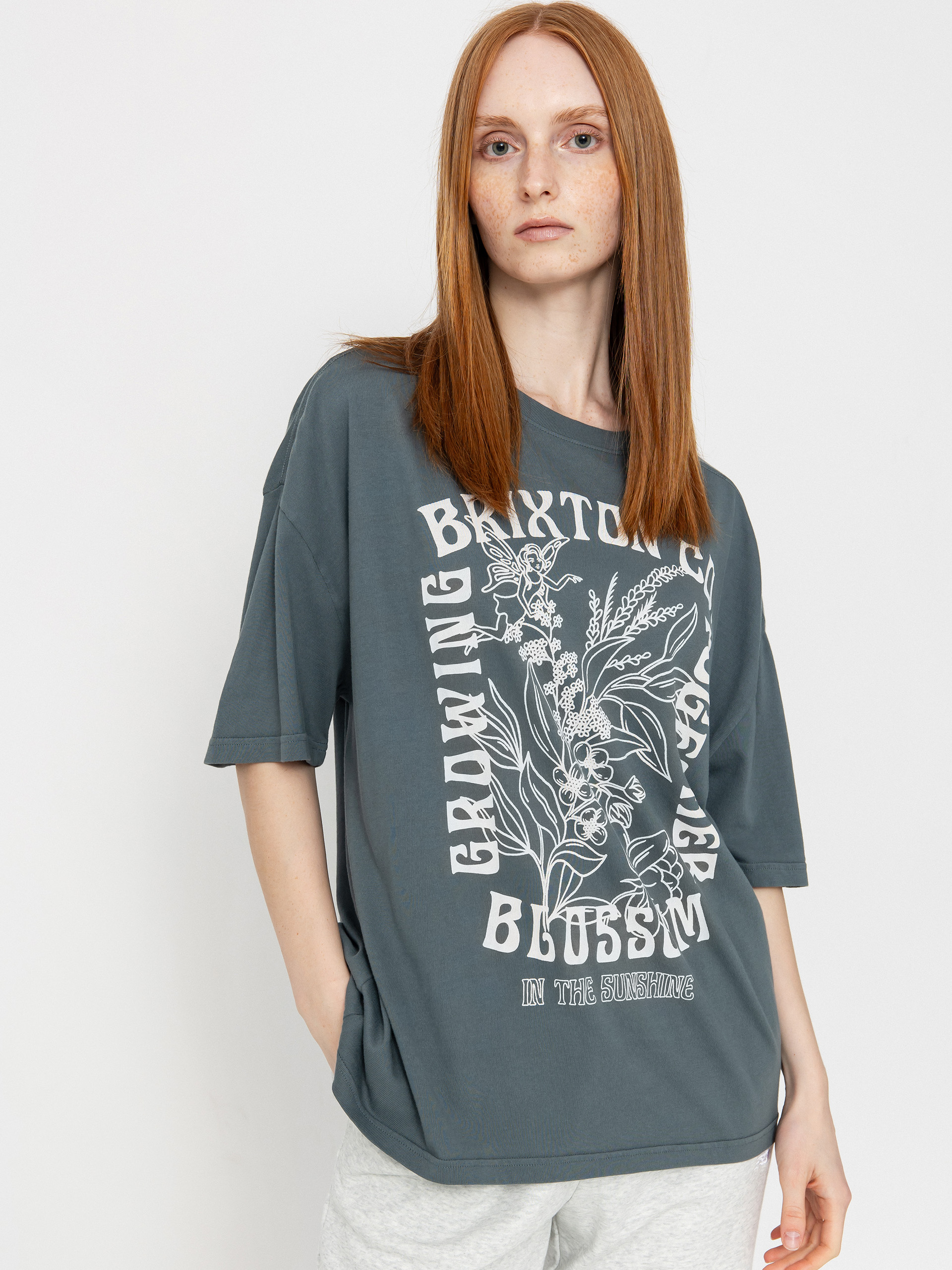 Brixton Bloom Oversized Boyfriend Wmn Póló (basalt)