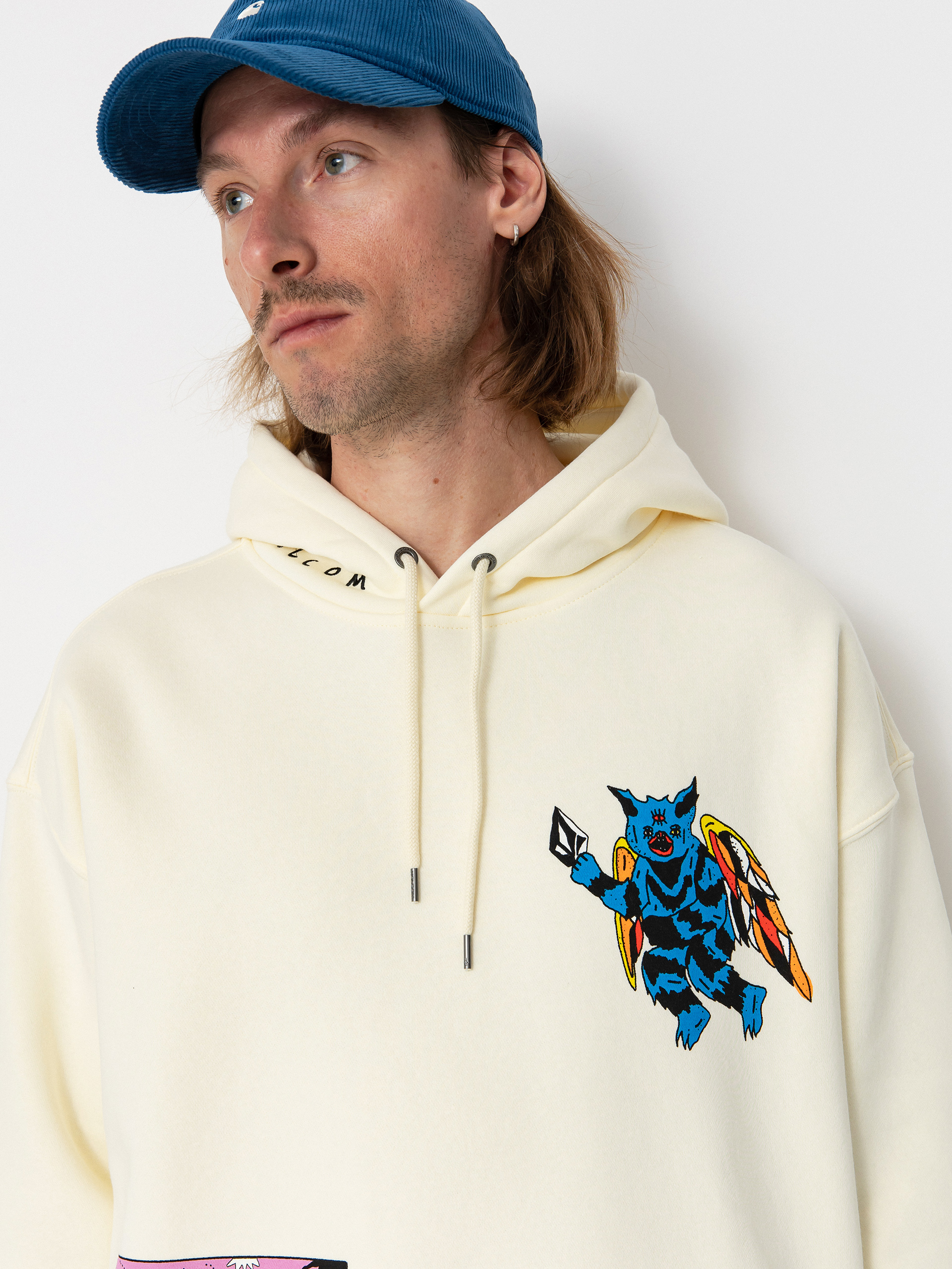 Kapucnis pulóver Volcom Fa Bob Mollema 2 HD (light beige)