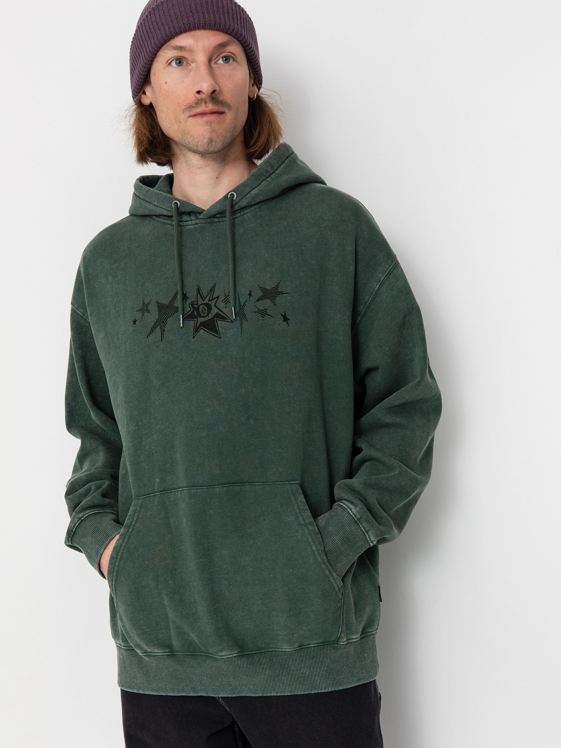 Kapucnis pulóver Volcom Volcom Ent HD (alpine)