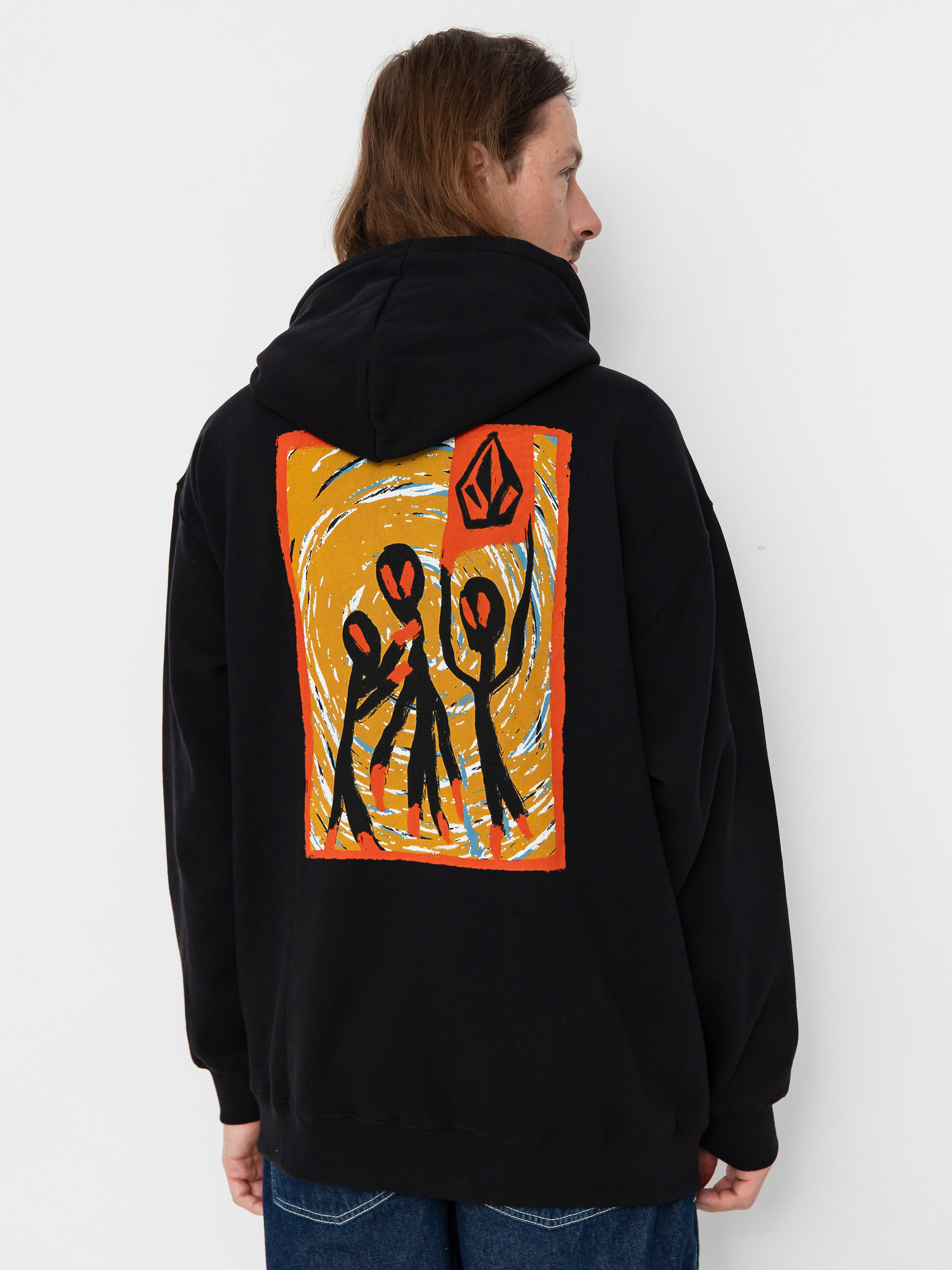 Kapucnis pulóver Volcom Gonyvaders HD (black)