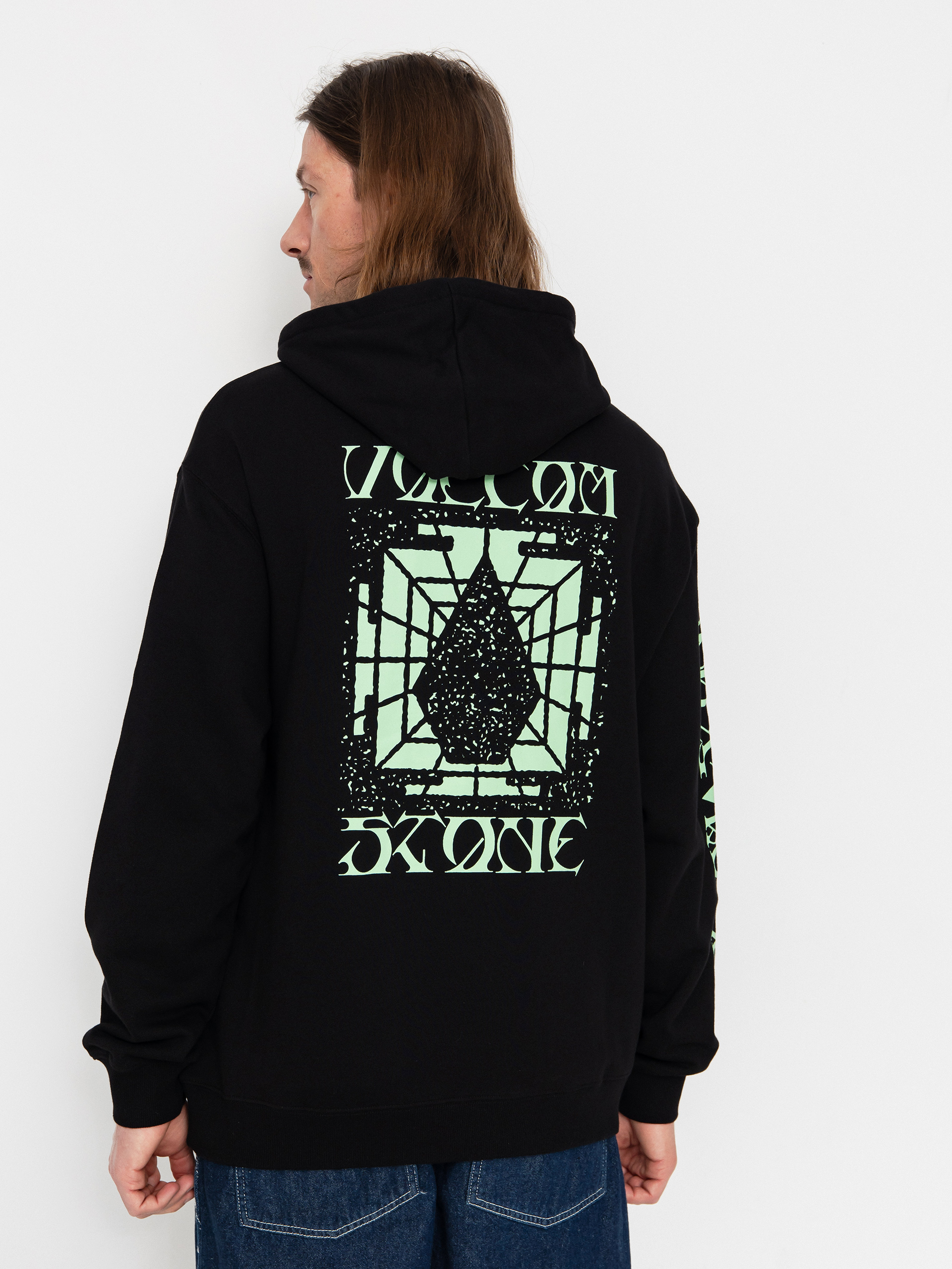 Kapucnis pulóver Volcom Handerry HD (black)
