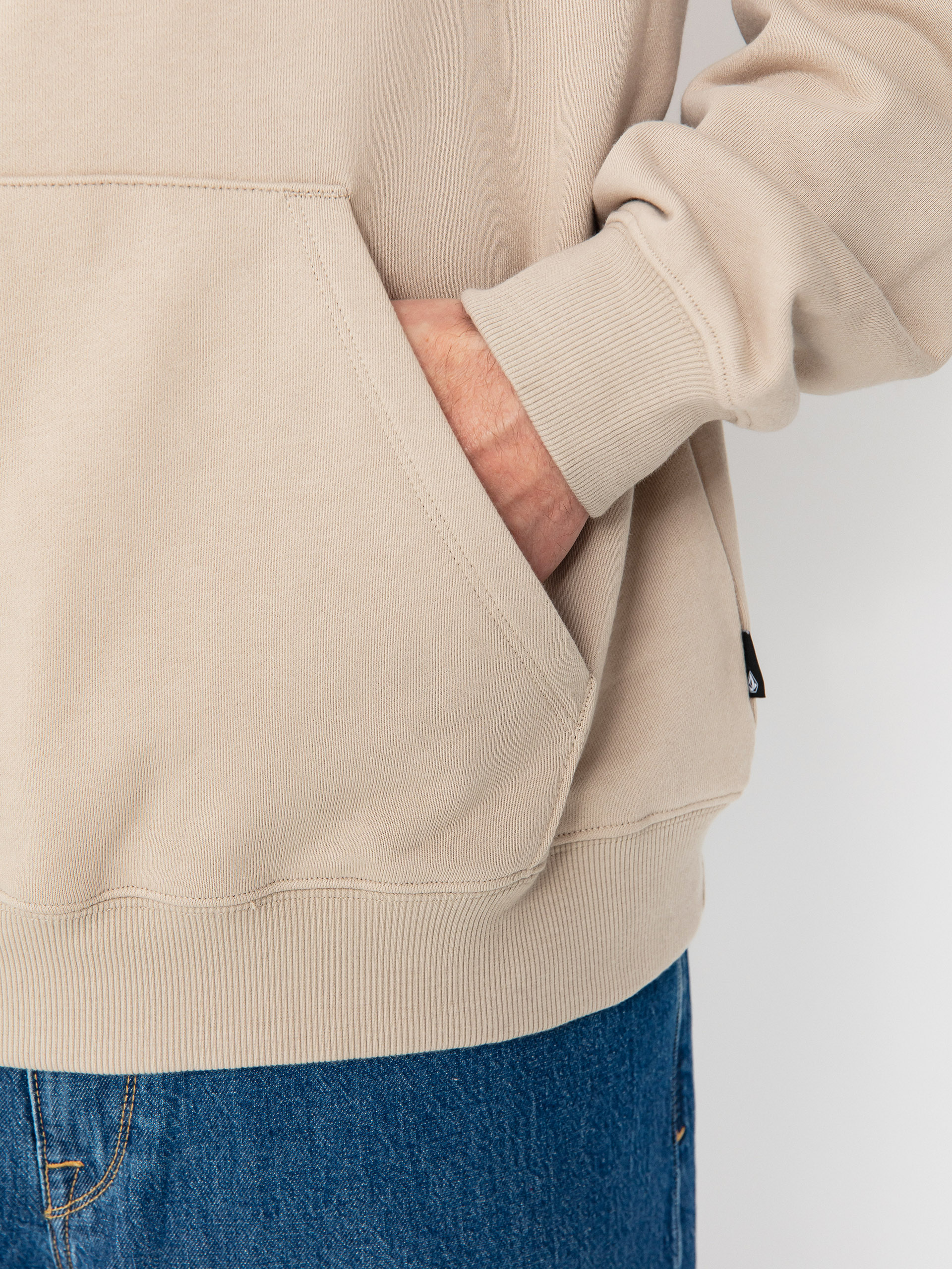 Kapucnis pulóver Volcom Handerry HD (light khaki)