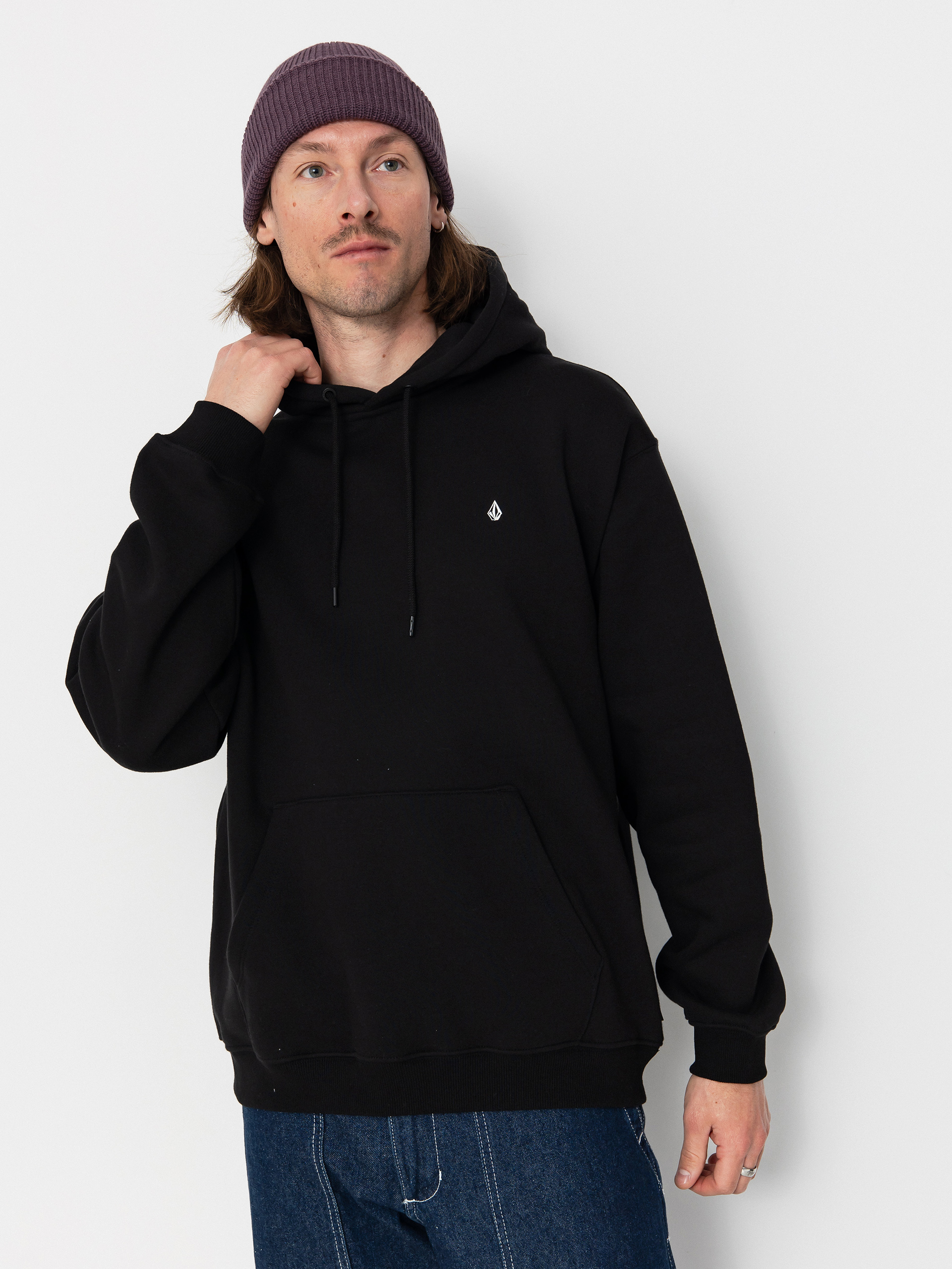 Kapucnis pulóver Volcom Single Stone HD (black)